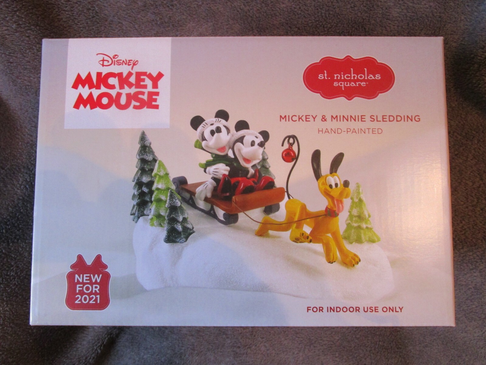 St. Nicholas Square, Disney Mickey Mouse, Mickey & Minnie Sledding NEW