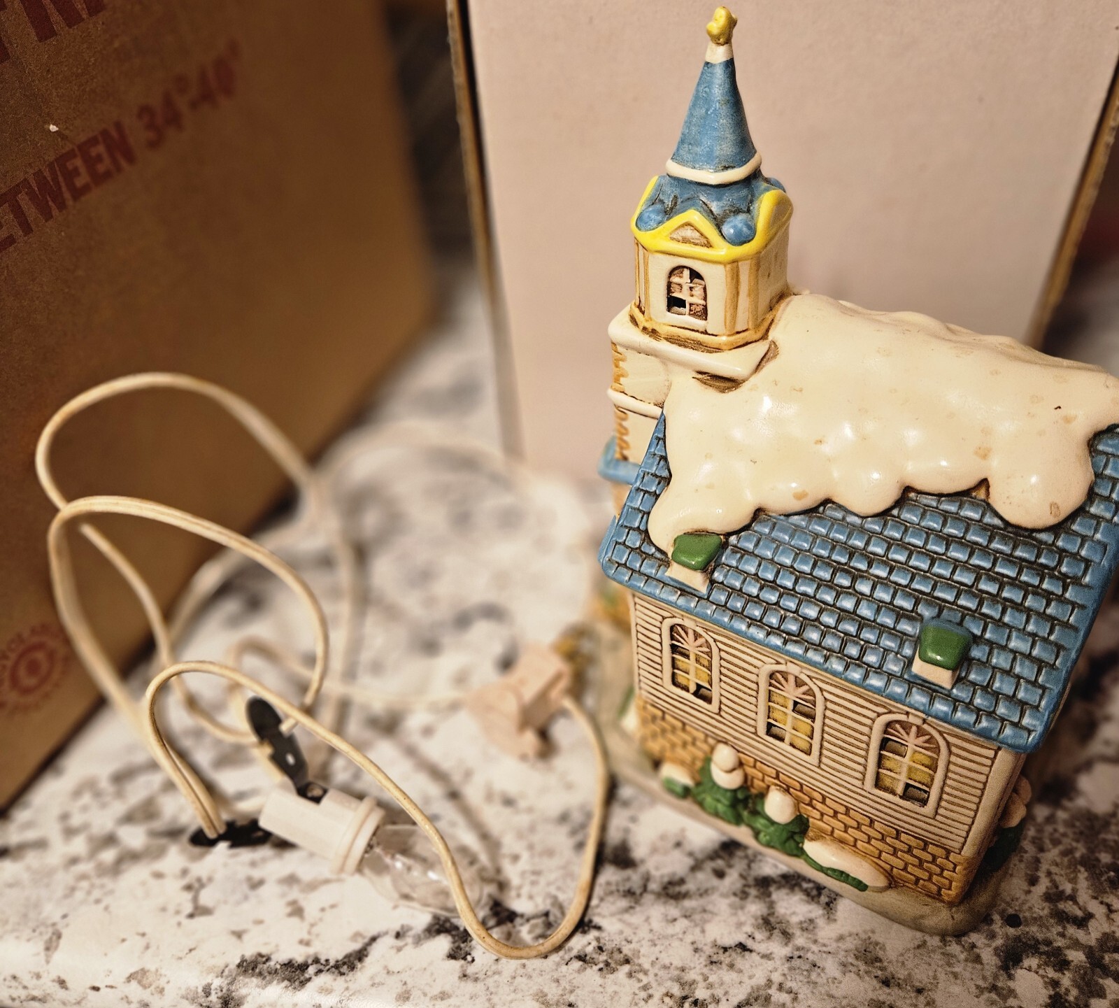 Vintage Lefton Colonial Village Church of the Golden Rule 05820 1986 Byron Wood
