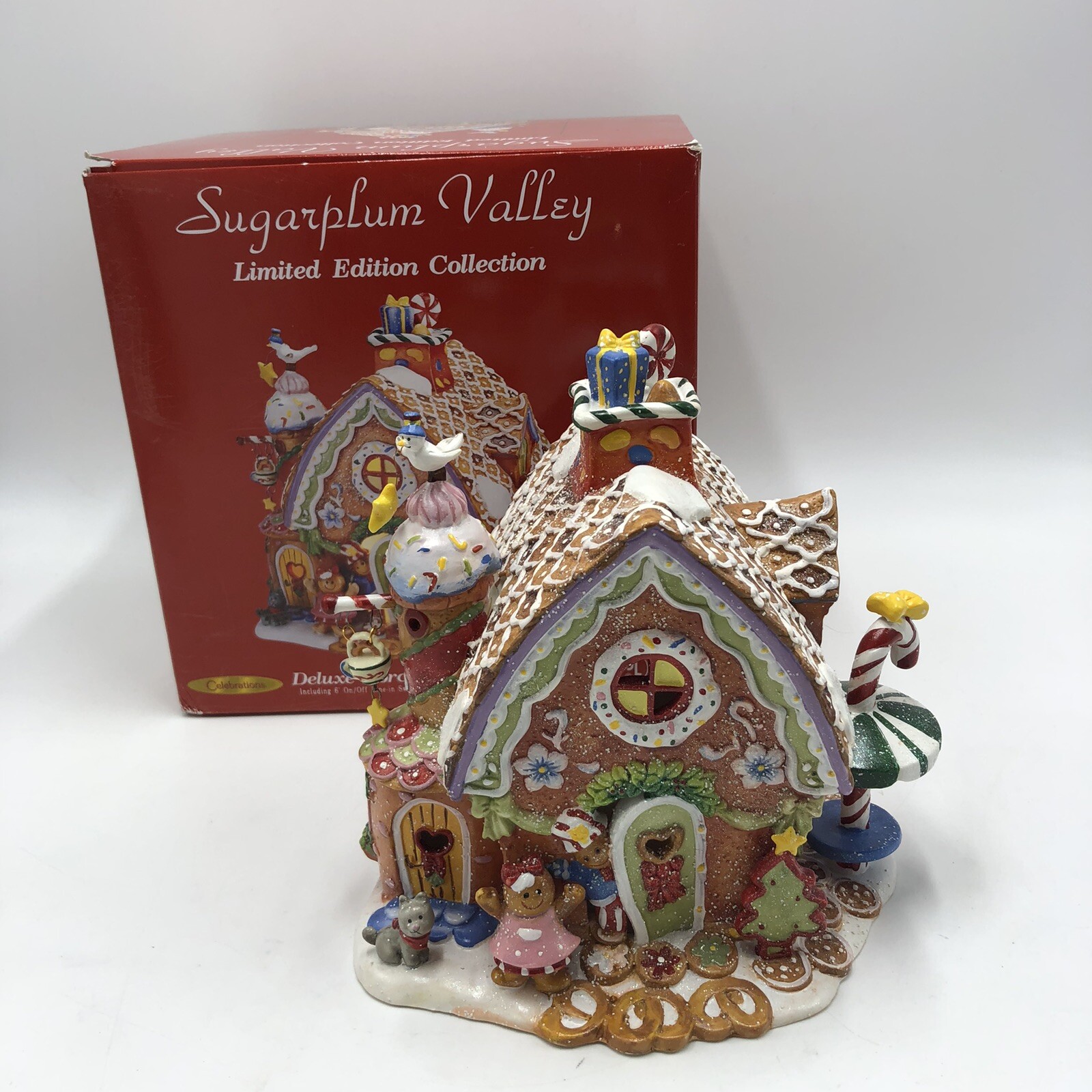 Sugarplum Valley Limited Edition Deluxe Porcelain Lighted Gingerbread Candy.