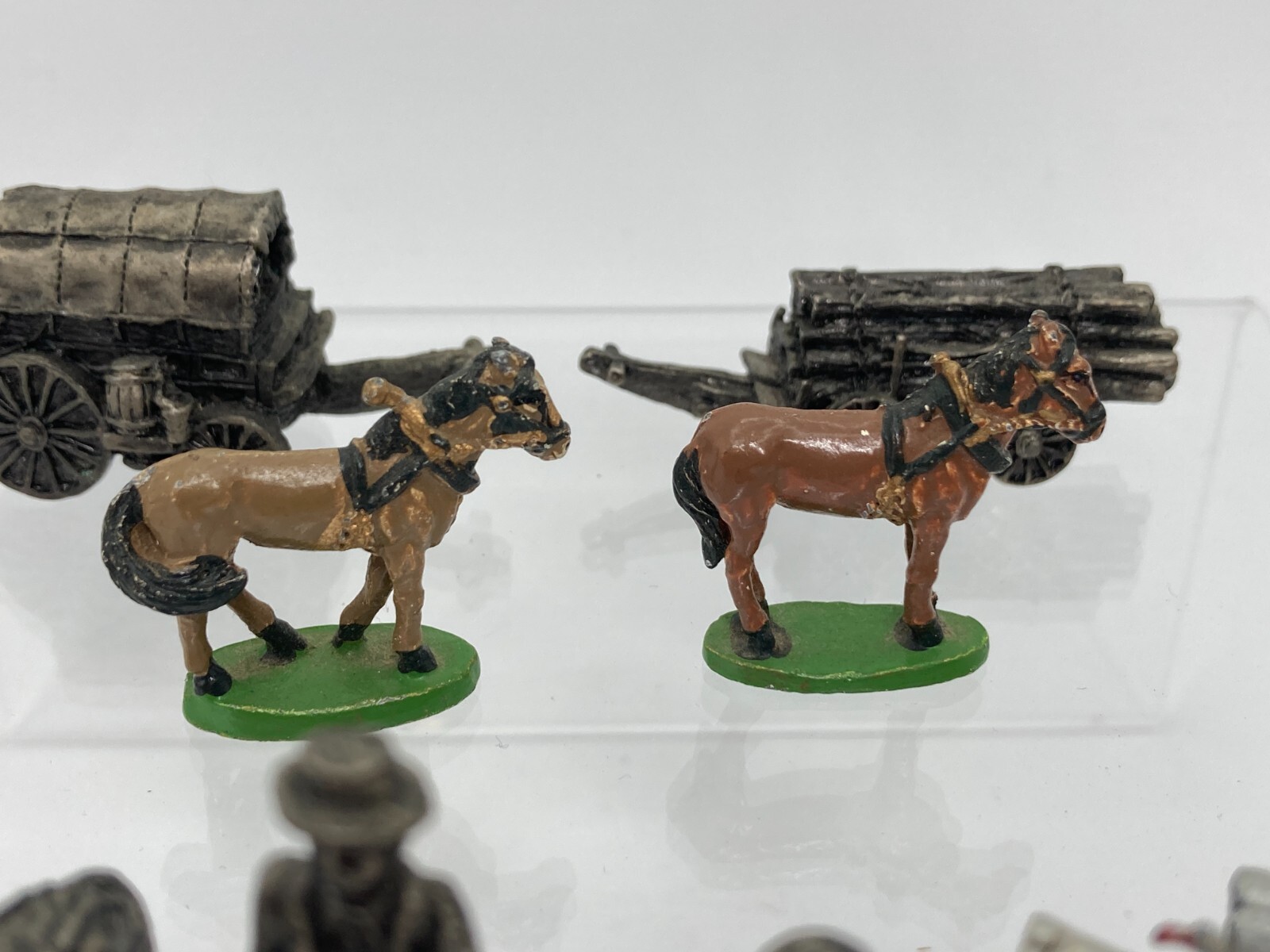 Vintage 12 Liberty Falls Pewter Metal Figurine Lot Wagons Horses 96 IRS 1996