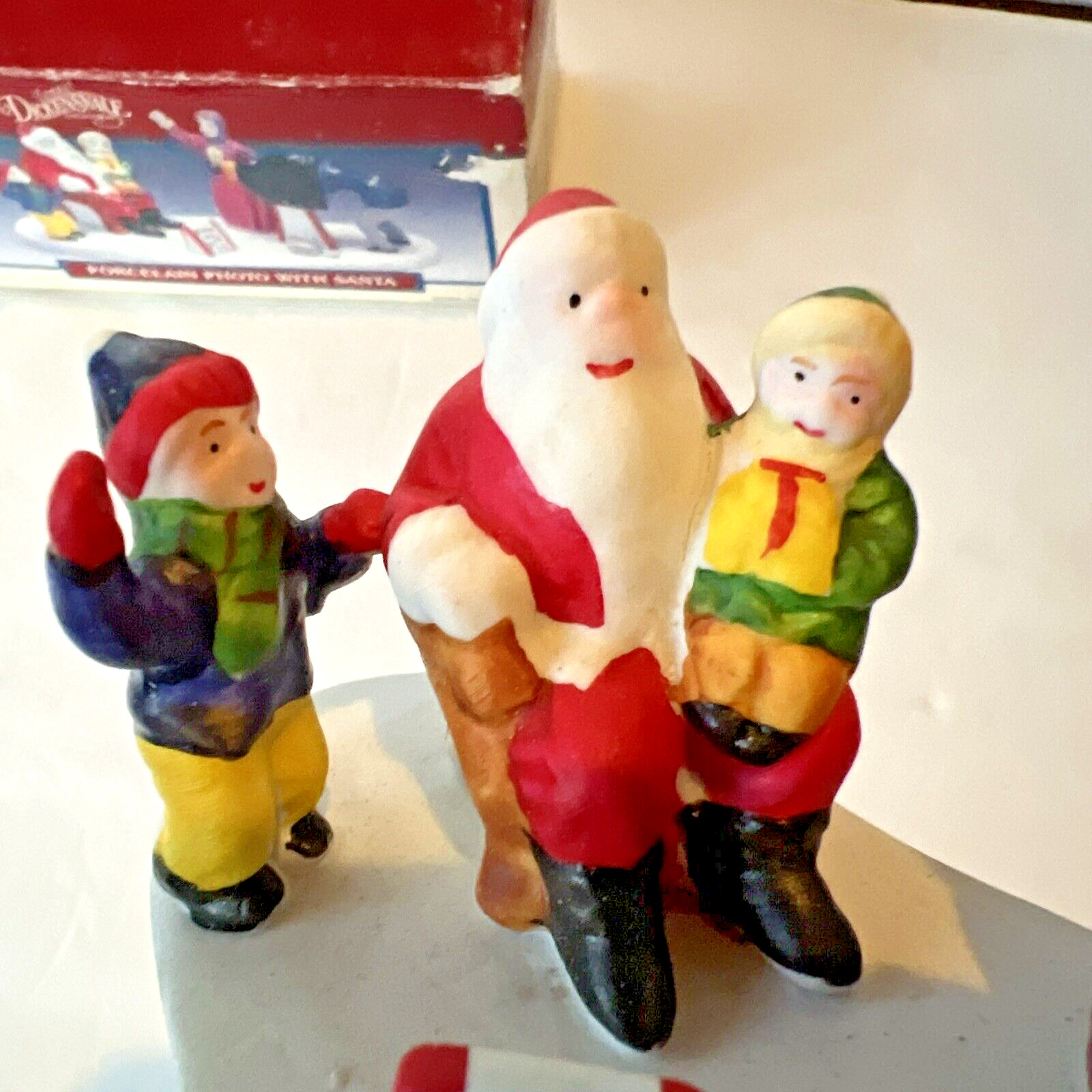 IOB Lemax Dickensvale Photo With Santa 1994 Collectibles Porcelain 43116