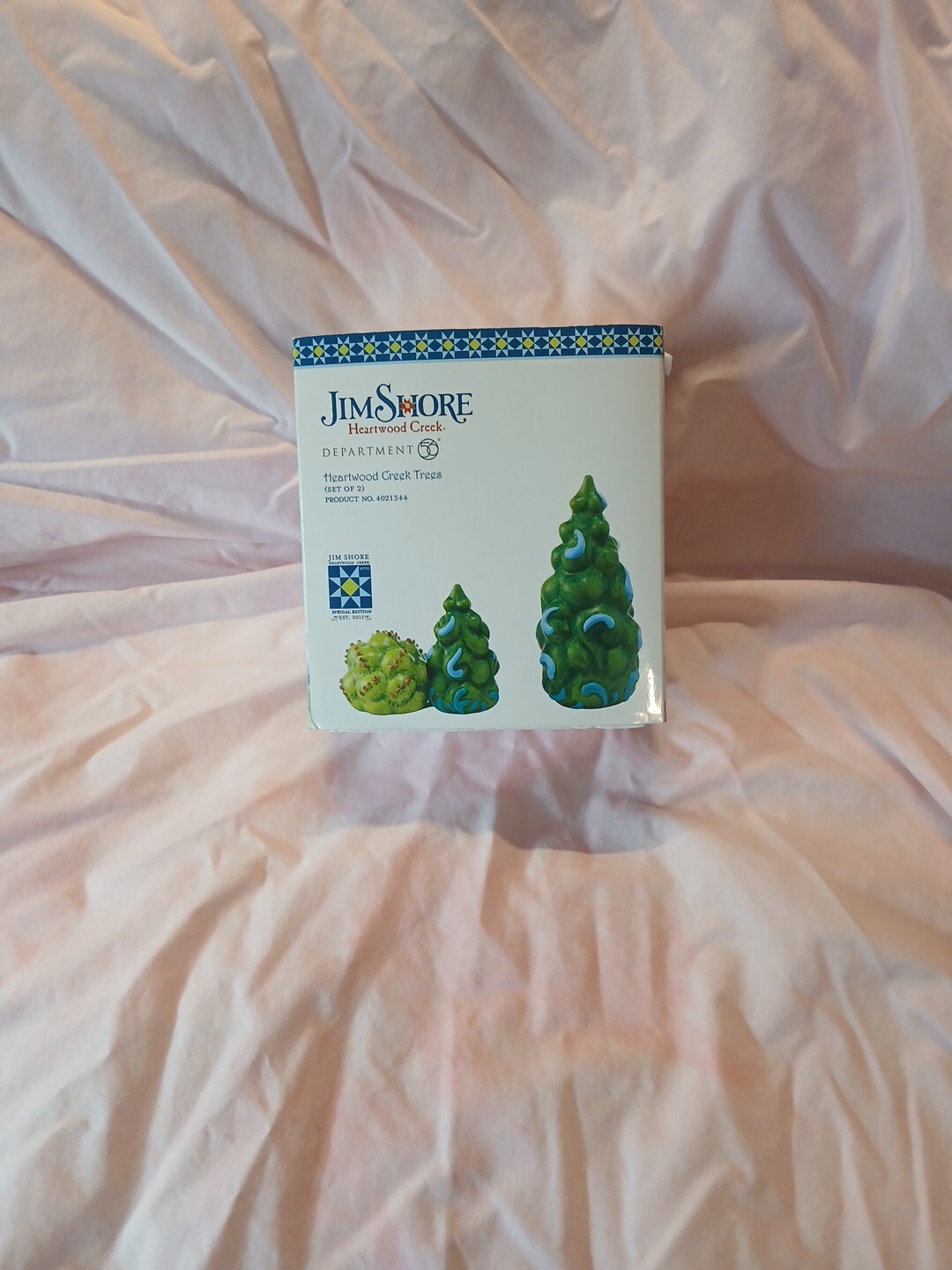 Jim Shore Heartwood Creek Dept 56 Trees (Set Of 2) # 4021344 Retired
