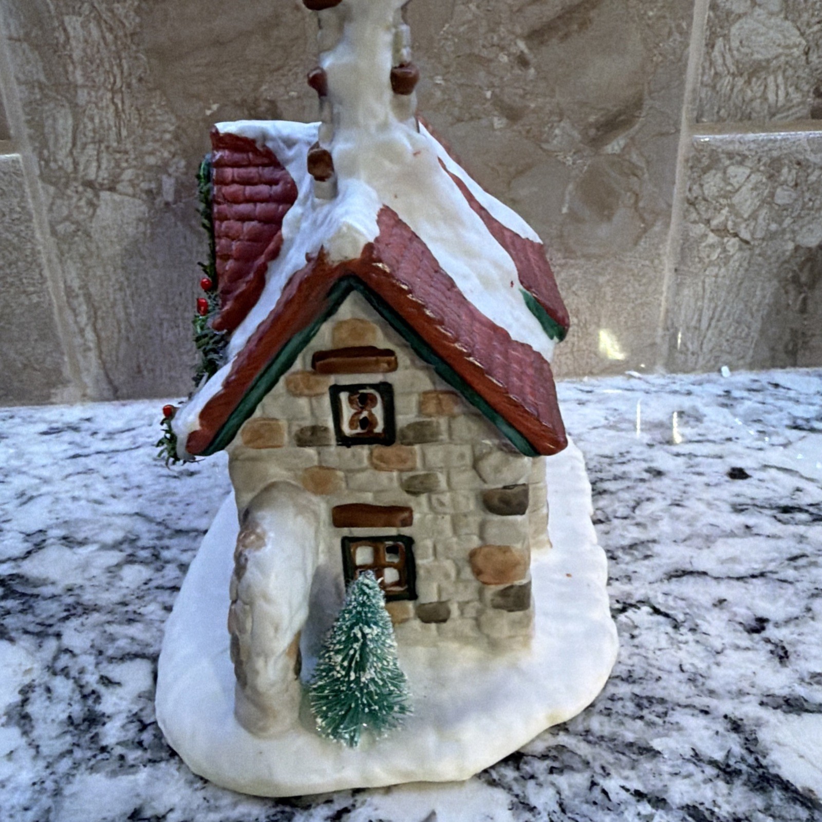 Christmas Valley Vintage Lighted Church 1992 Seasonal Specialties Vintage