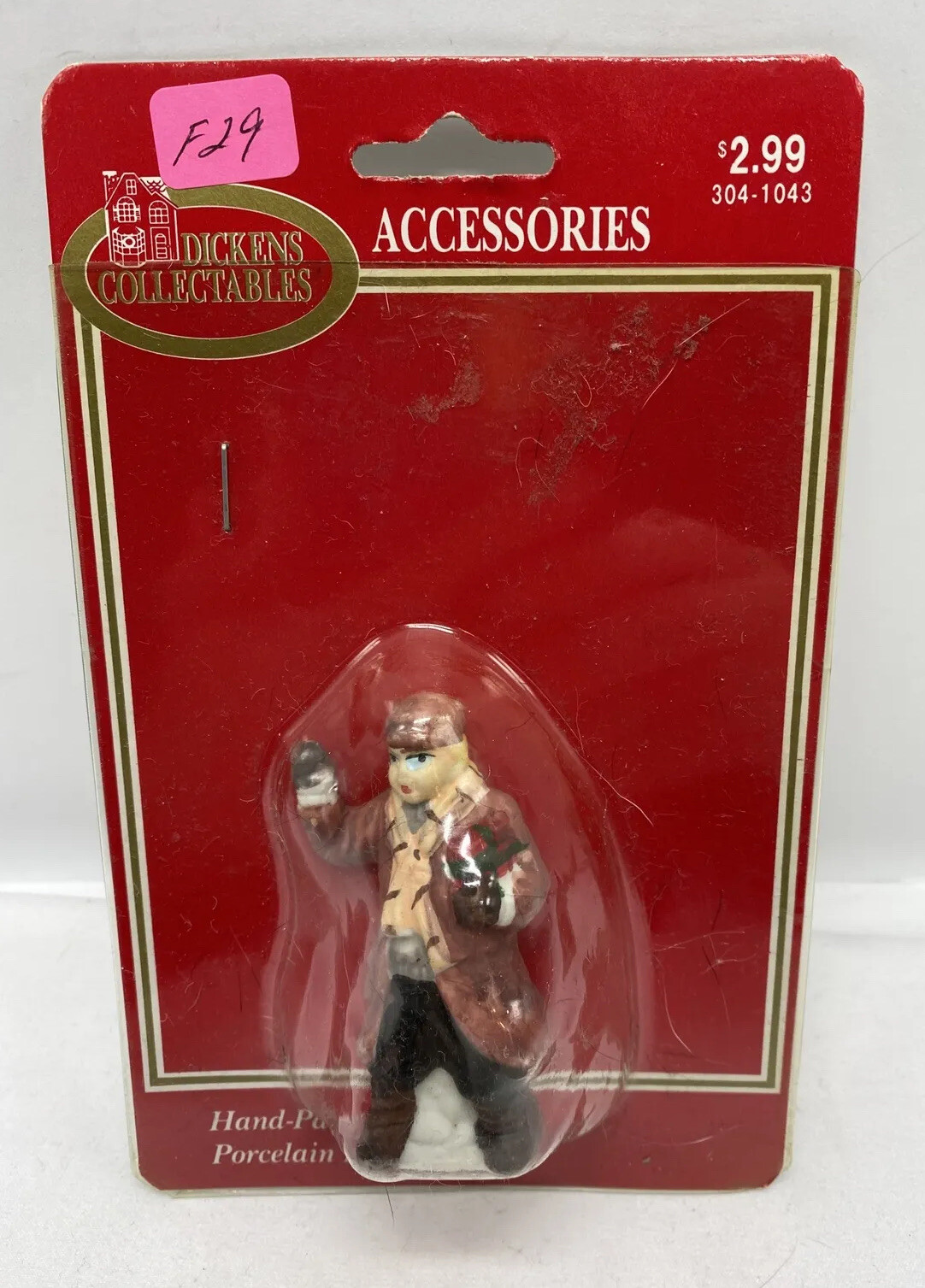 Dickens Collectables Christmas Village Accessory BOY Dollhouse F29
