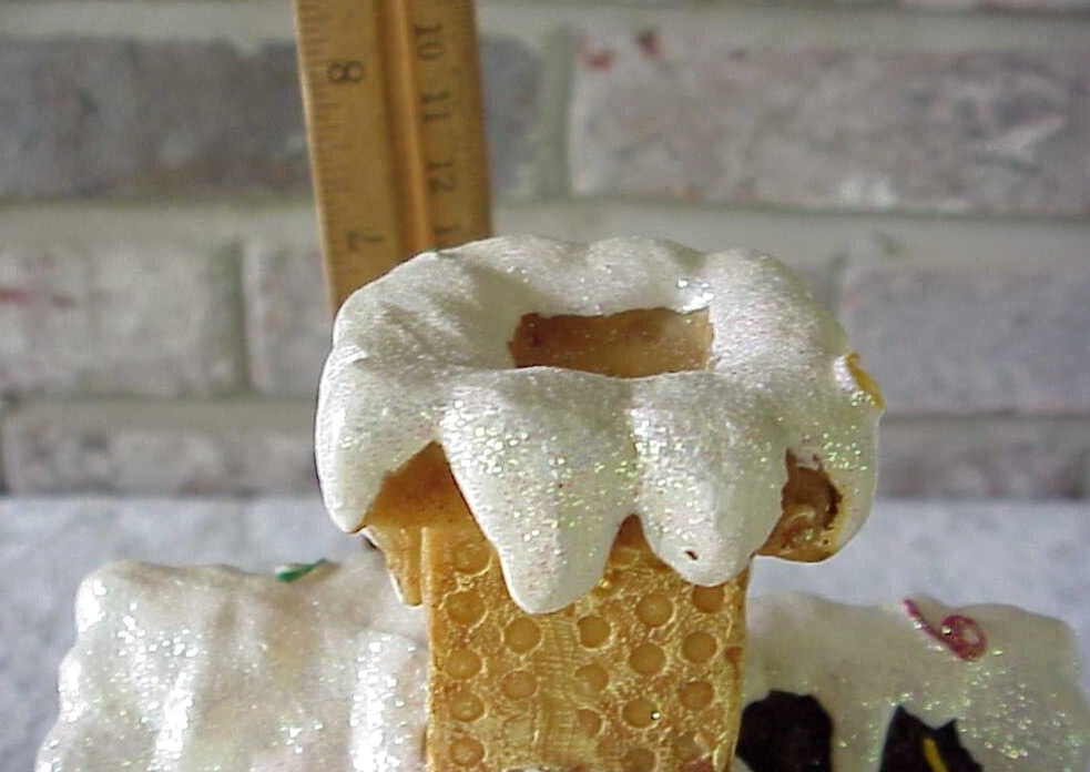 Christmas Gingerbread House Display Tabletop Resin Decorated Box Sterling