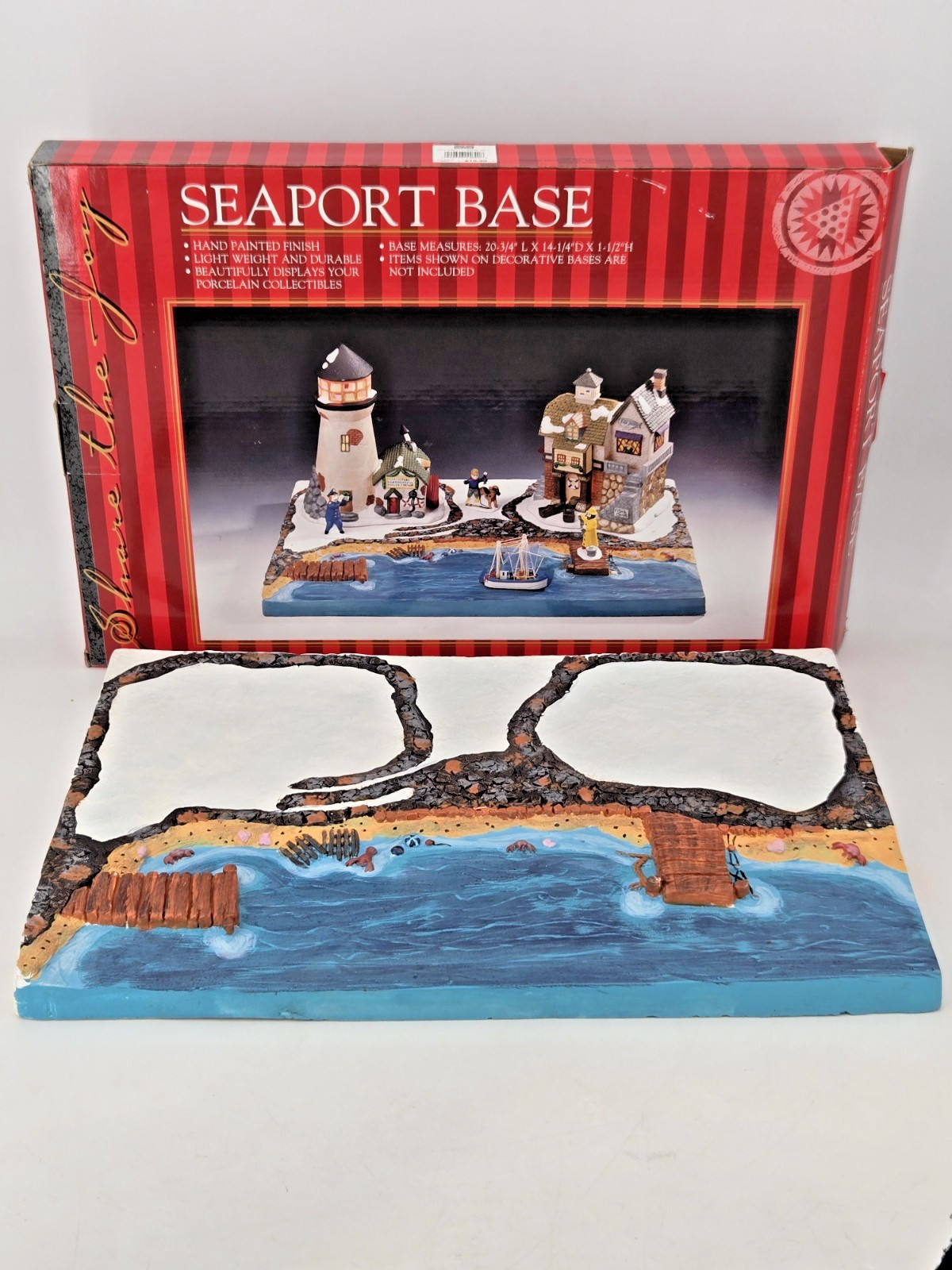 Share The Joy Hand Painted “Seaport Base ” For Porcelain Collectibles, Buildings