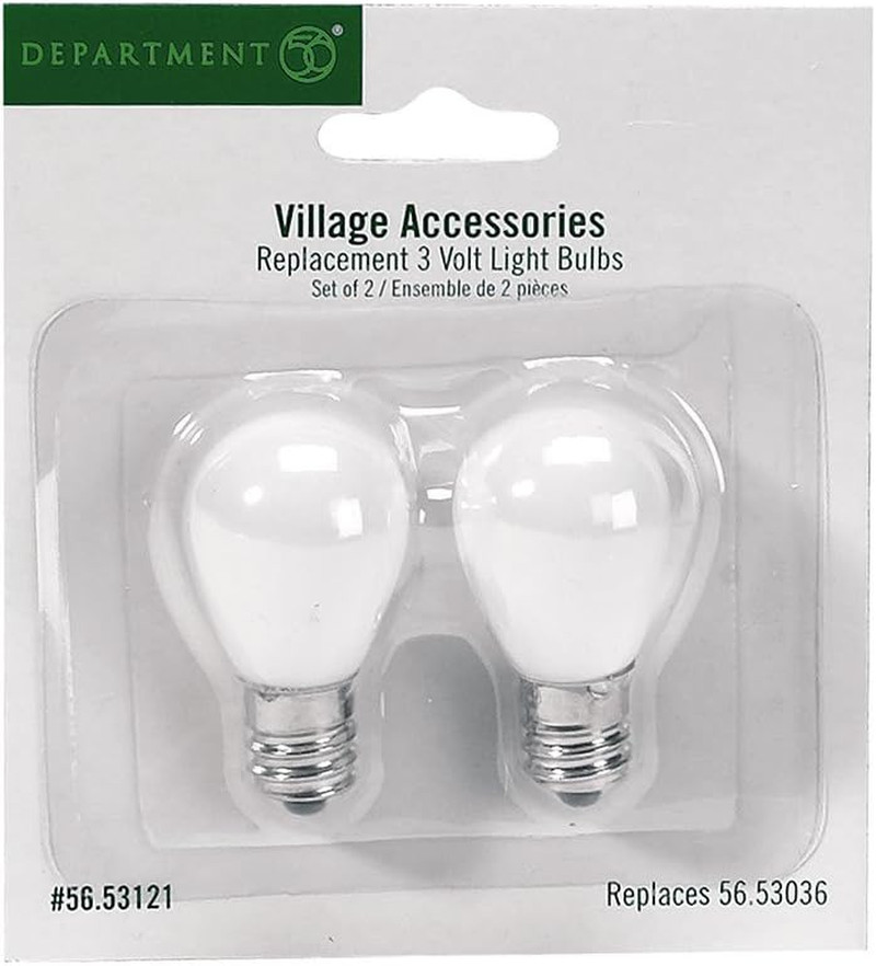 Accessories for Villages Replacement 3-Volt Light Bulb, White, 2 Count (Pack of