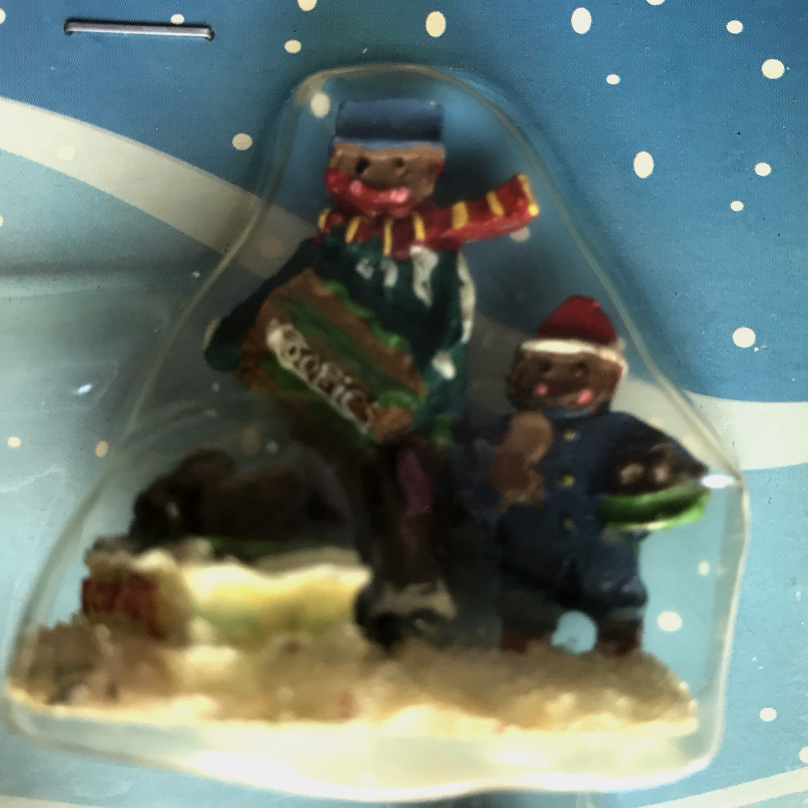 Lot: 3 Pkg Gingerfrost Land Christmas Village Gingerbread People Accessories NOS