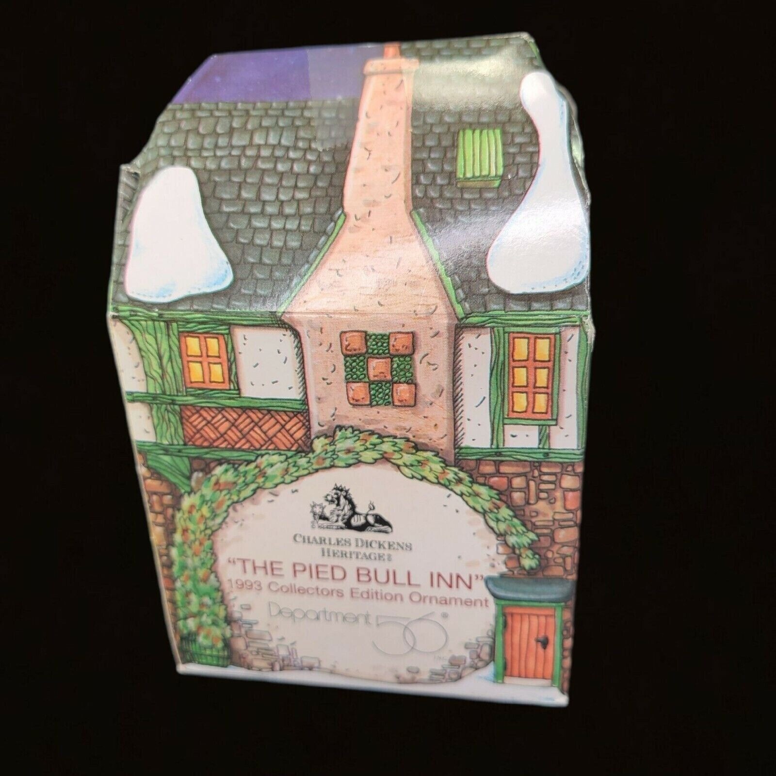 Dept 56 Charles Dickens Heritage Christmas Ornament The Pied Bull Inn 1993 Vtg