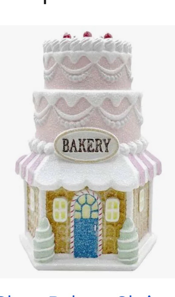 BEST PRICE Pastel Gingerbread Bakery, Candy Shop Pink 6” New Cake
