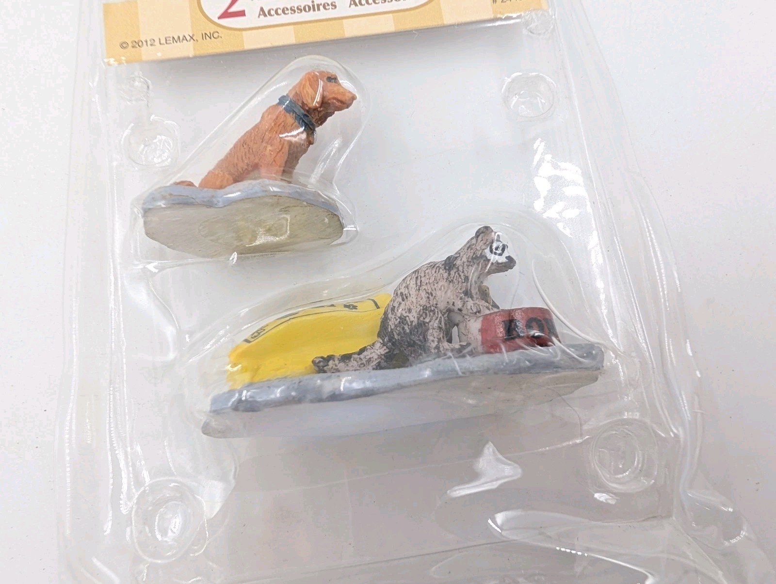 Lemax Village Collection Accessories Thievery Set of 2 Dog Raccoons 24498 260127