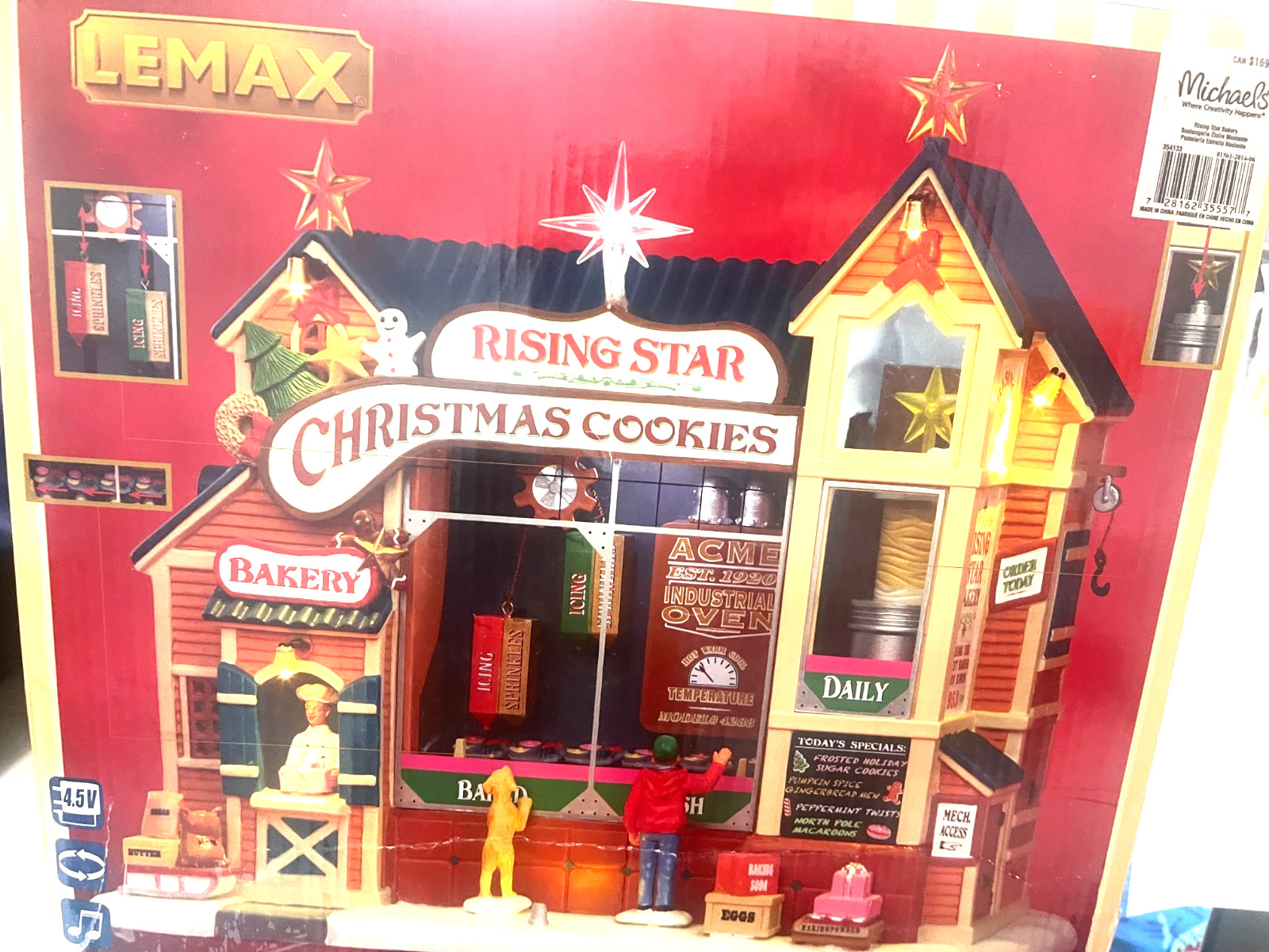 LEMAX CHRISTMAS COOKIES RISING STAR BAKERY FIGURINE 35557 SEE VIDEO