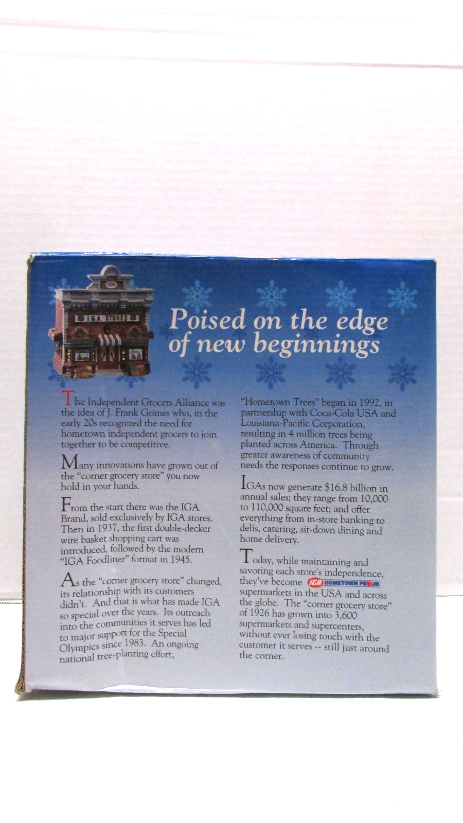 IGA Grocery Store Christmas Village Storefront House Limited Ed 1997