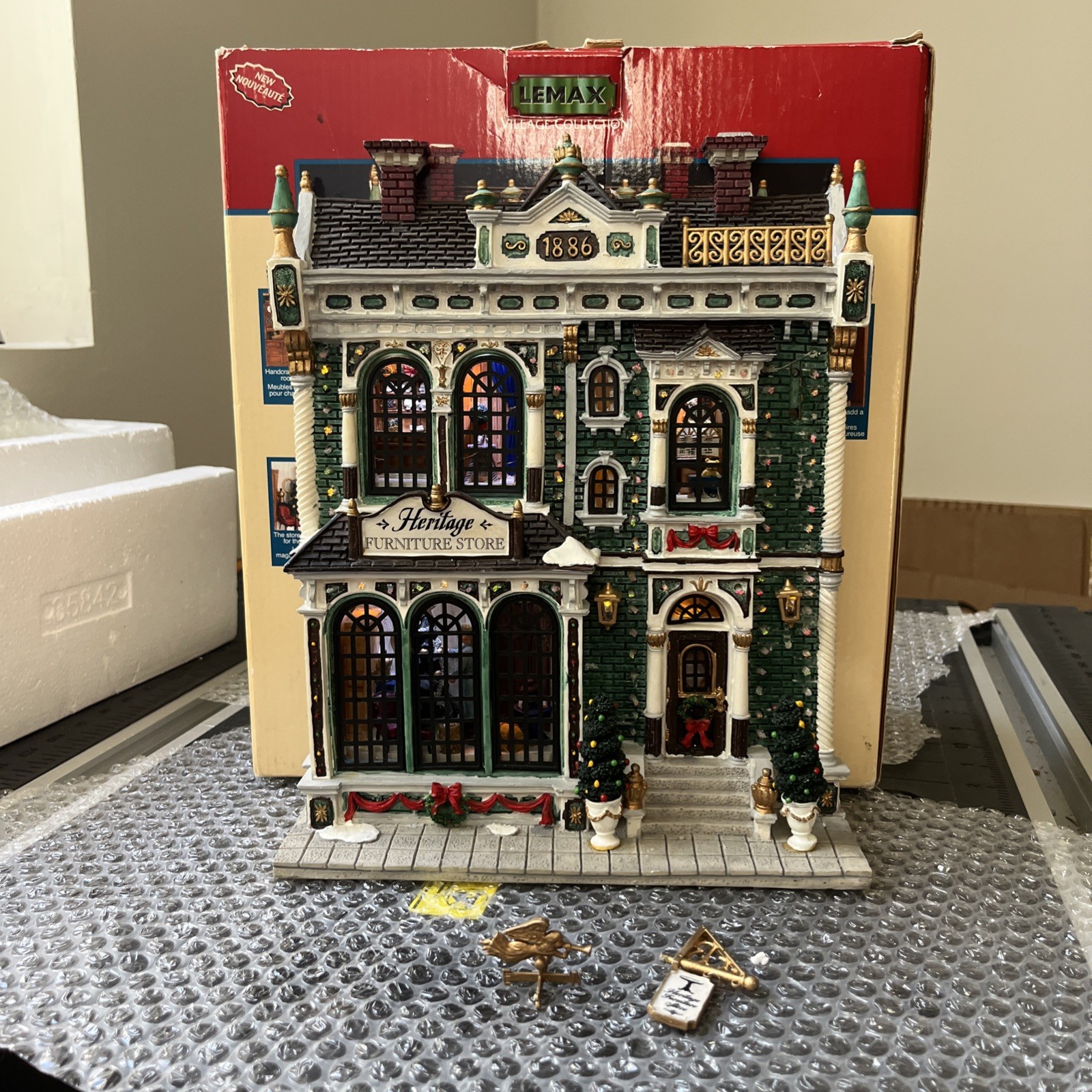 Lemax Village Collection #35842A Heritage Furniture Store Facade 2003