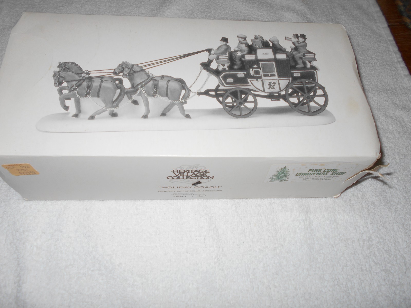 Dept 56 Dickens Village 1991 Holiday Coach #5561-1 Horse Drawn Carriage Open Box