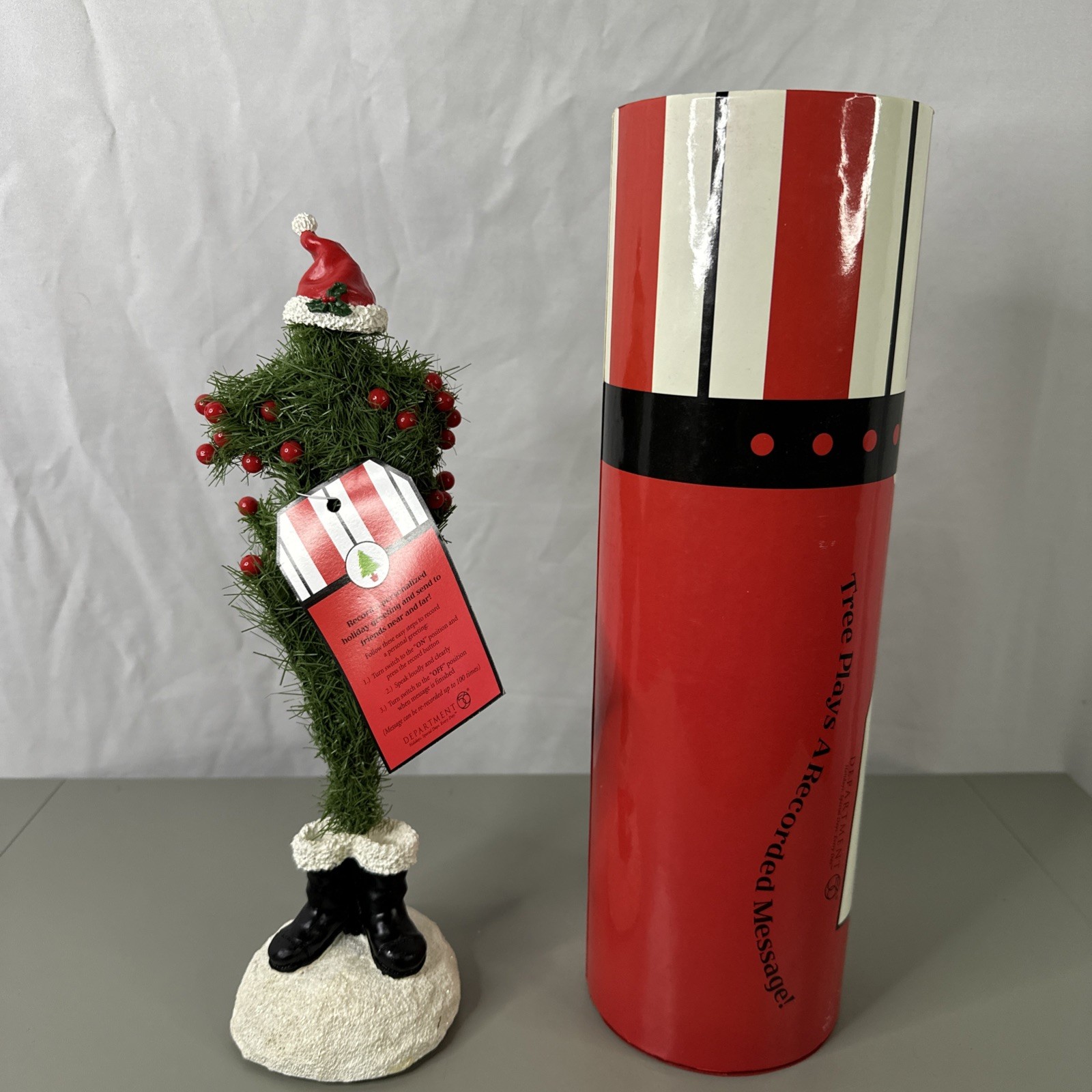 Department 56 Mailable Santa’s Clothes Tree w/ Recordable Message Christmas