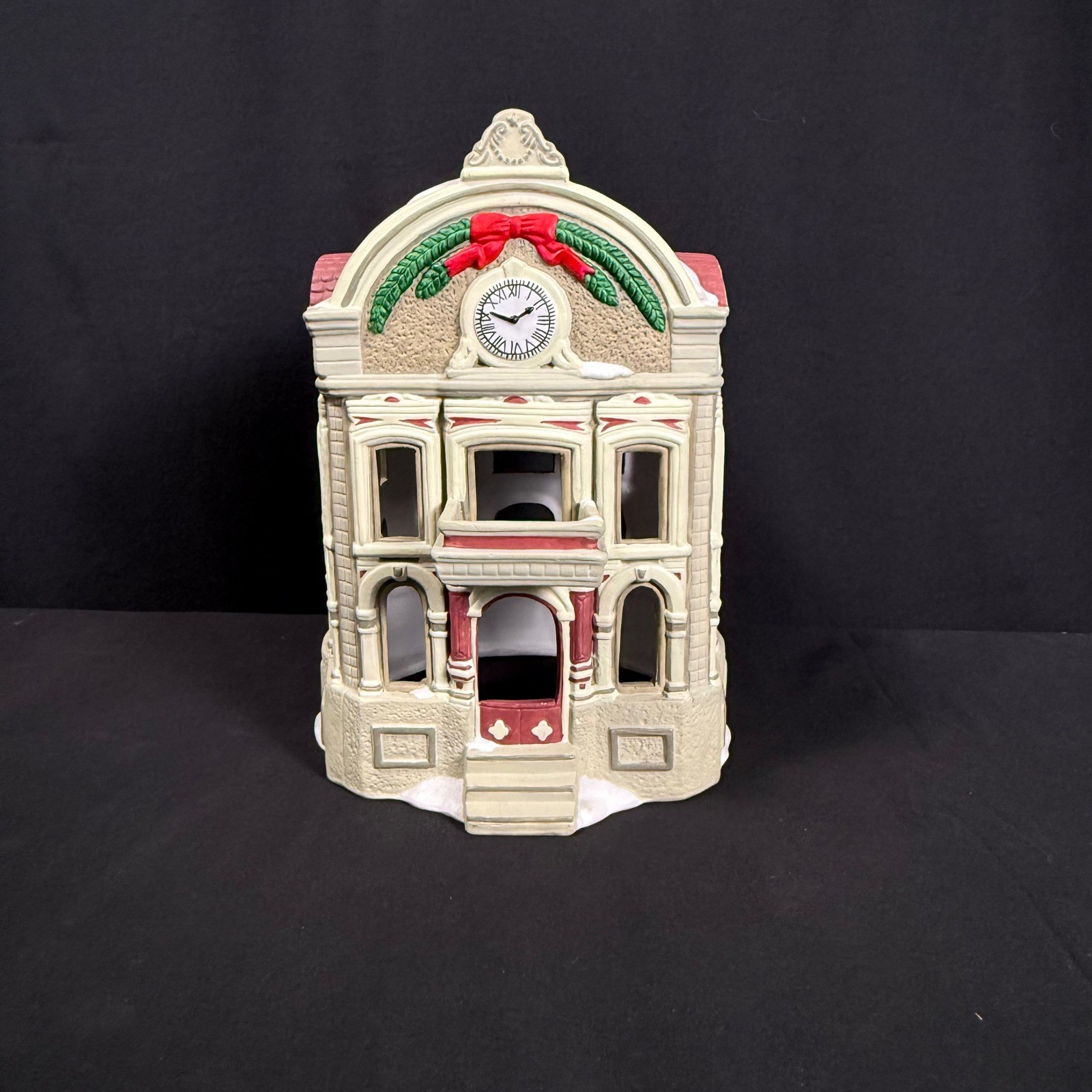 Mr Christmas Holiday Motion Hotel Clock Tower REPLACEMENT PART Ceramic Exterior