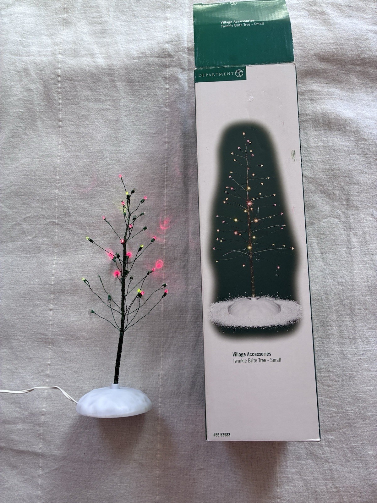 Department 56 Village Accessory Twinkle Brite Tree Light-Up Christmas Y2K Era