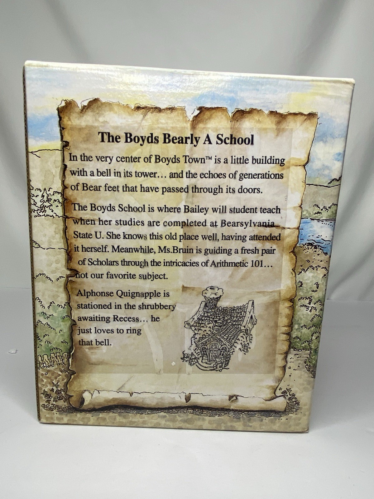 Boyds Bearly Built Villages Bearly A School 19004V Premier Edition 3Pc Box COA