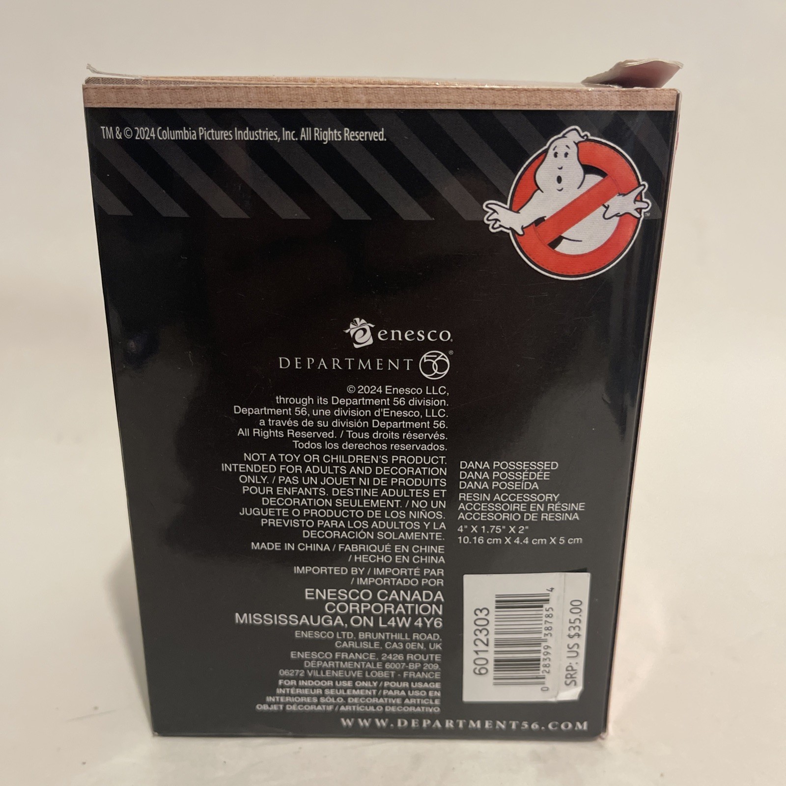 Dept 56 DANA POSSESSED Ghostbusters BRAND NEW Has Some Damage To Box.
