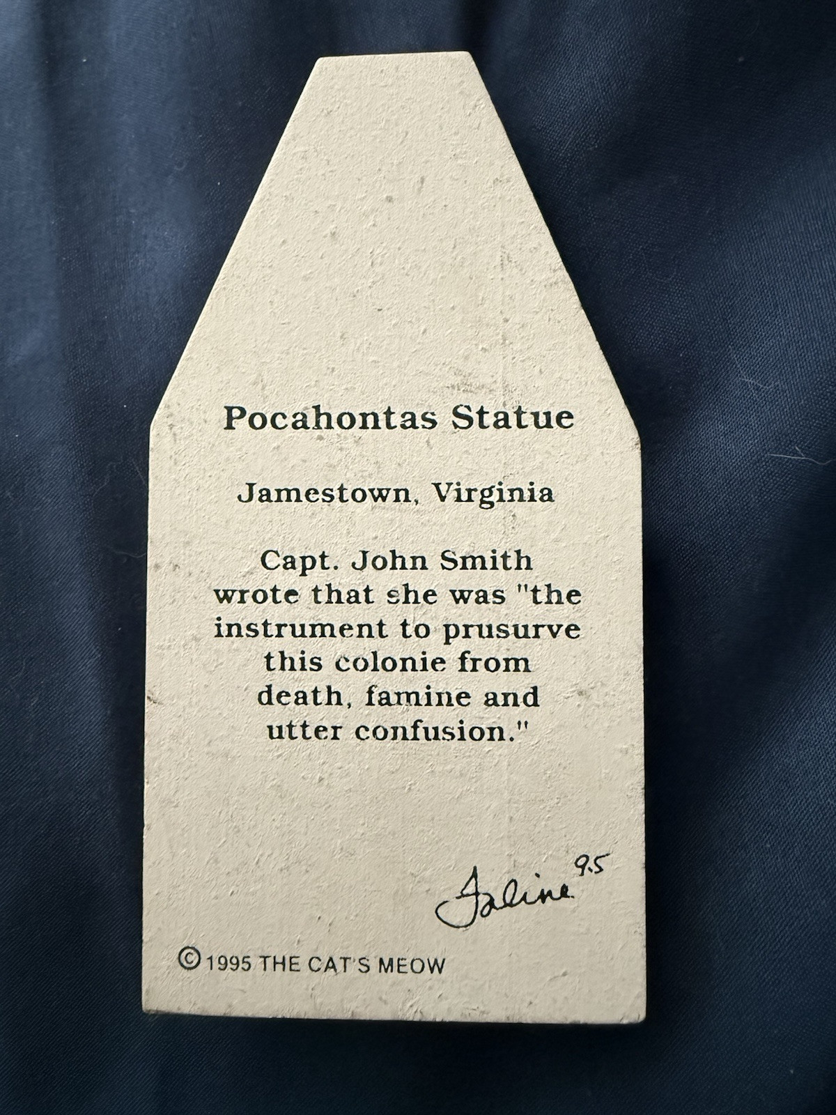 1995 The Cat’s Meow Pocahontas Statue