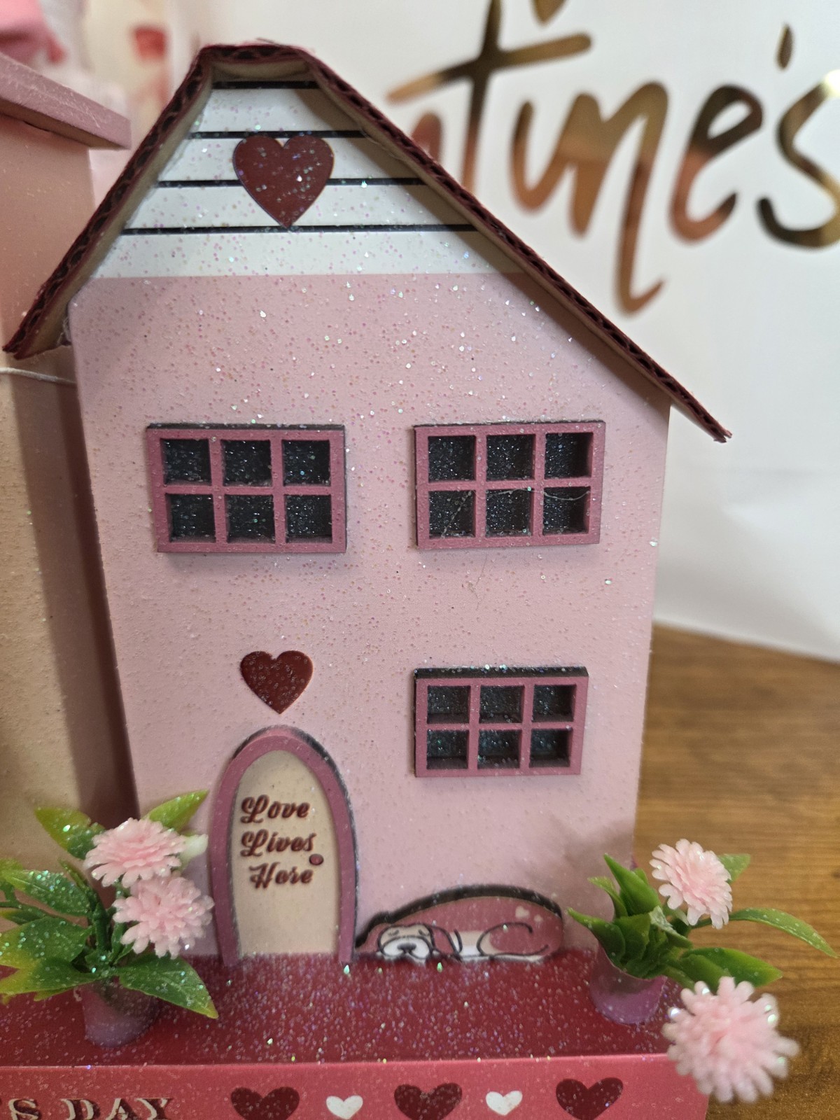 Valentines Day Flower Shop Light up Village.