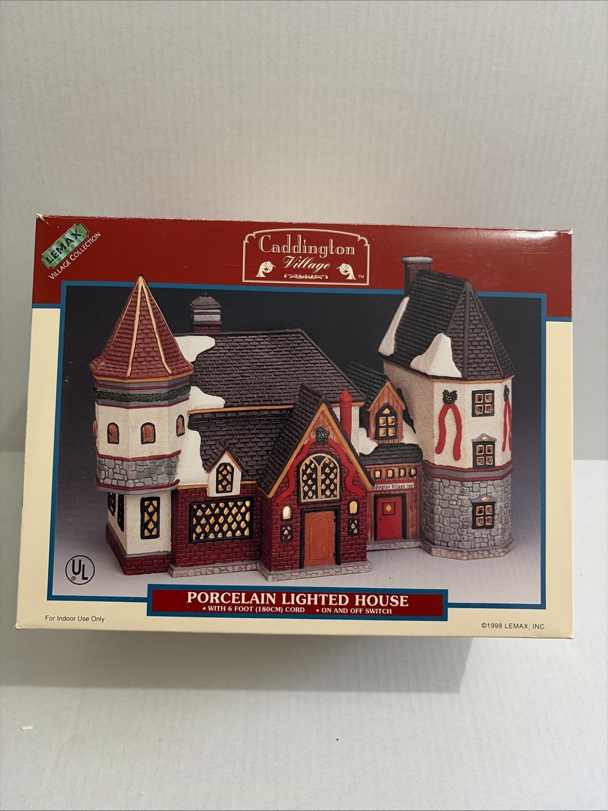 Lemax “Caddington Village Inn” Vintage Village Lighted House 1998 in Box Tested