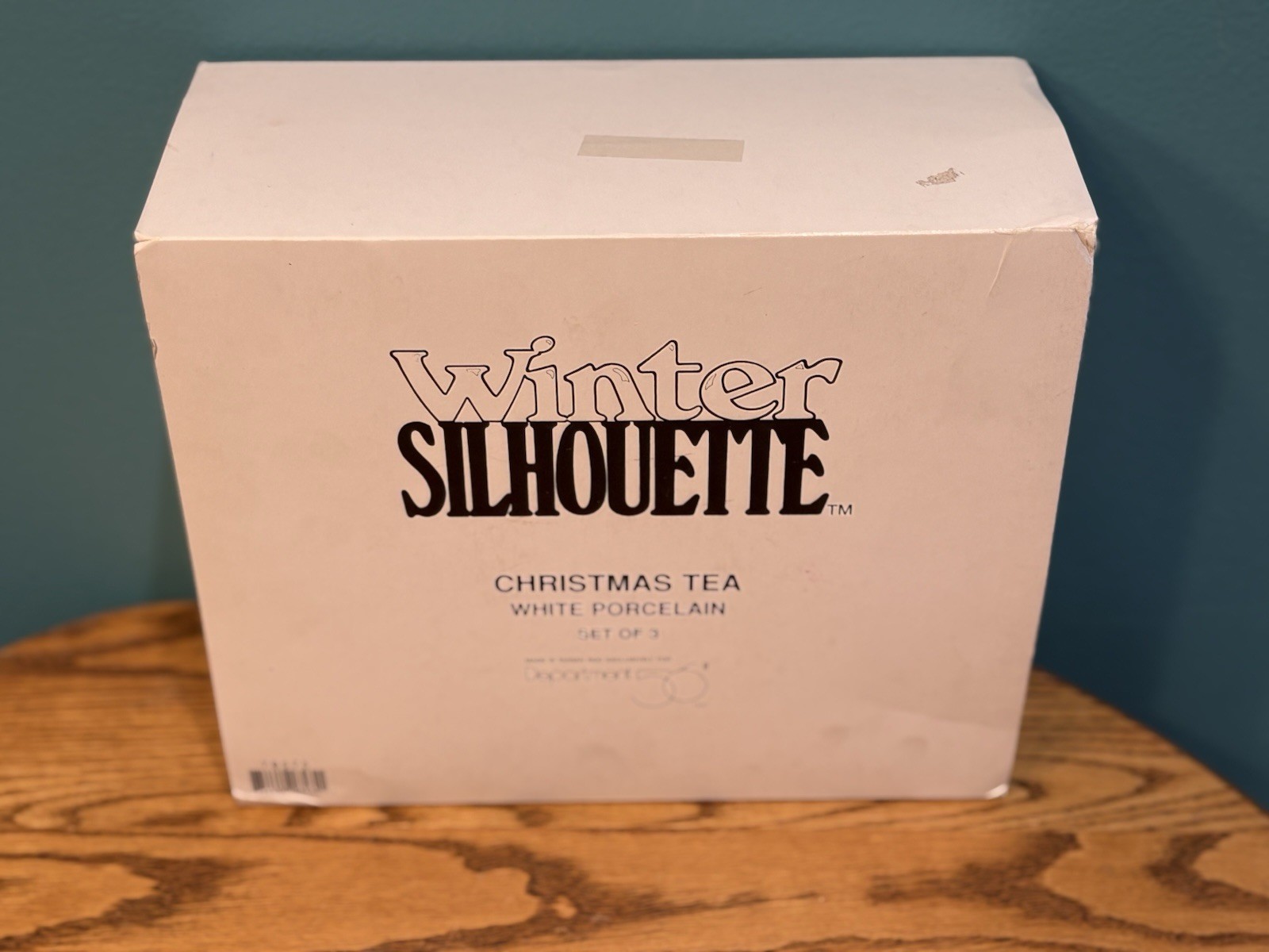 New Old Stock VTG DEPARTMENT 56 WINTER SILHOUETTE CHRISTMAS TEA In Original