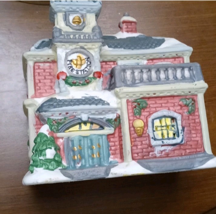 Xmas time at the Fire station Statue
