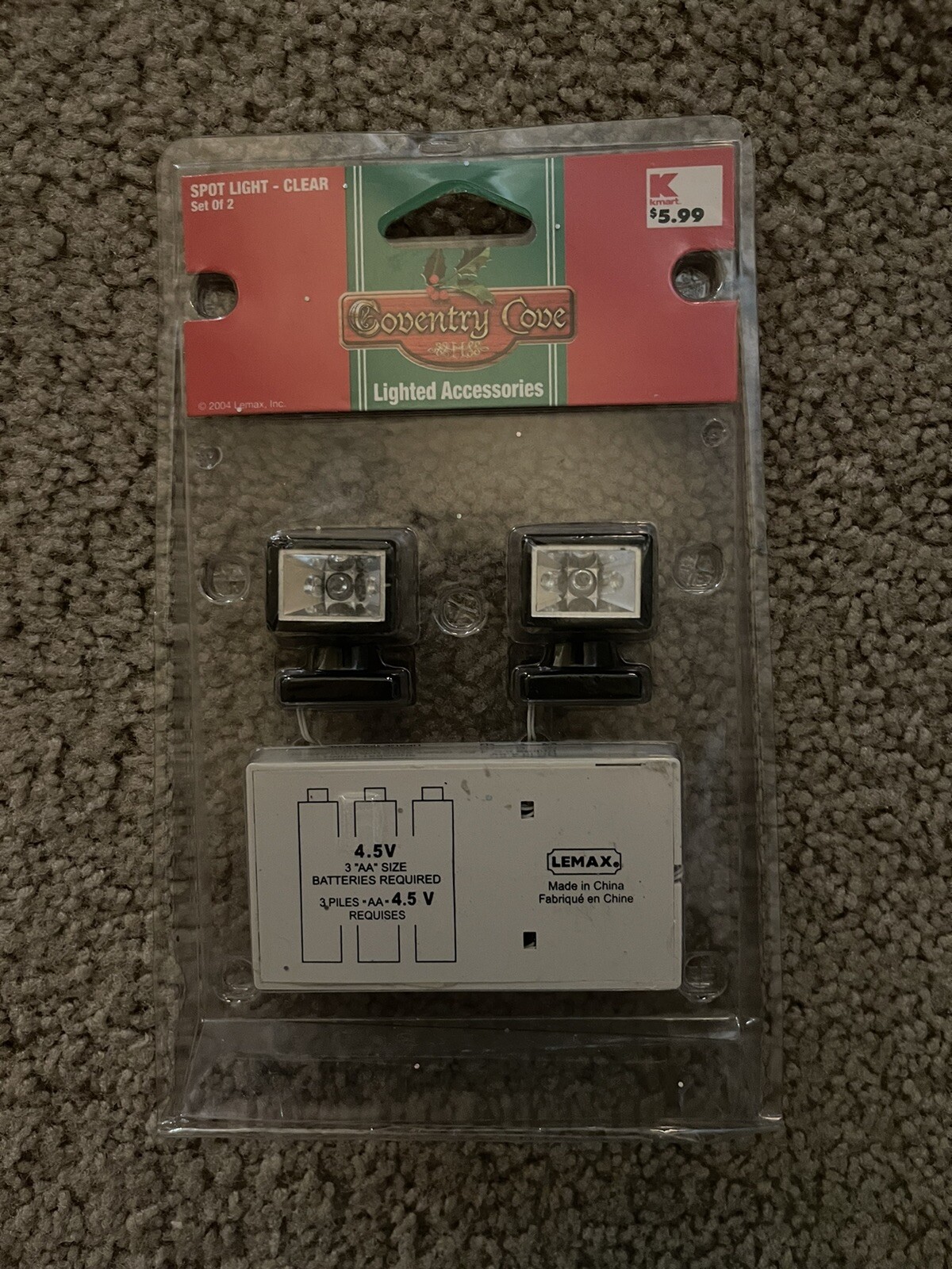 Lemax Coventry Cove 44243 NOS Lighted Accessories Spot Lights 2004 Christmas