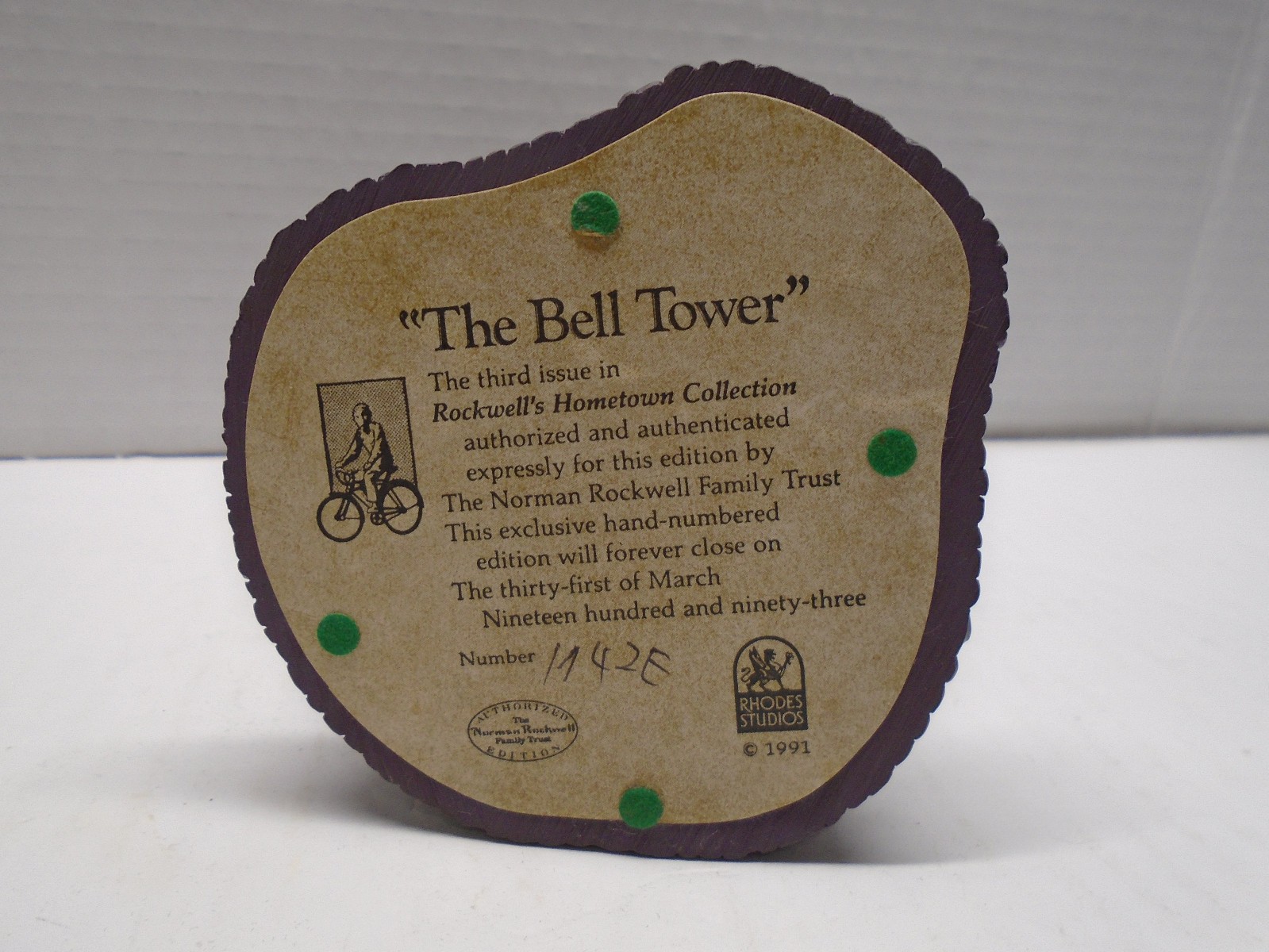 The Bell Tower 3nd Issue Rockwell’s Hometown Collection 1993 Rhodes Studios