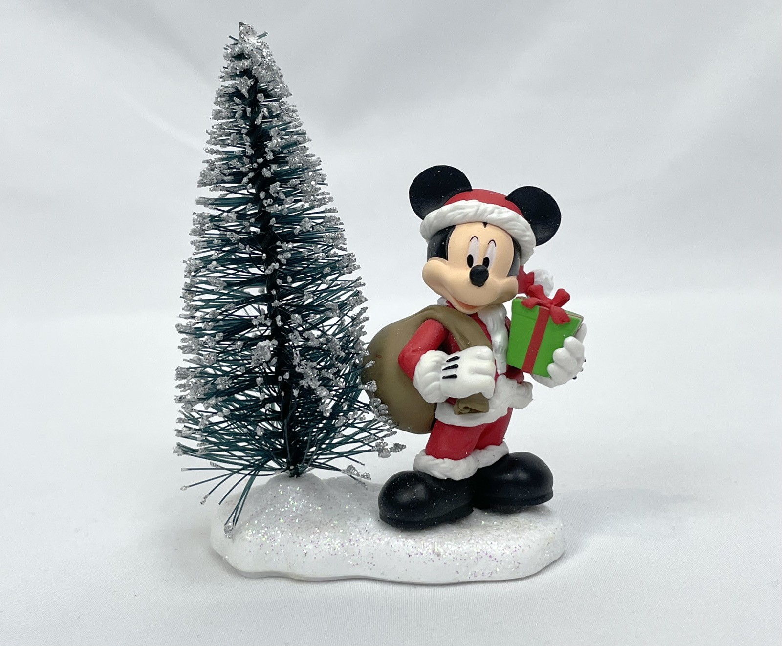 Ruz Disney Santa Mickey Mouse Tree Christmas Village Figure Decorative 3.5″