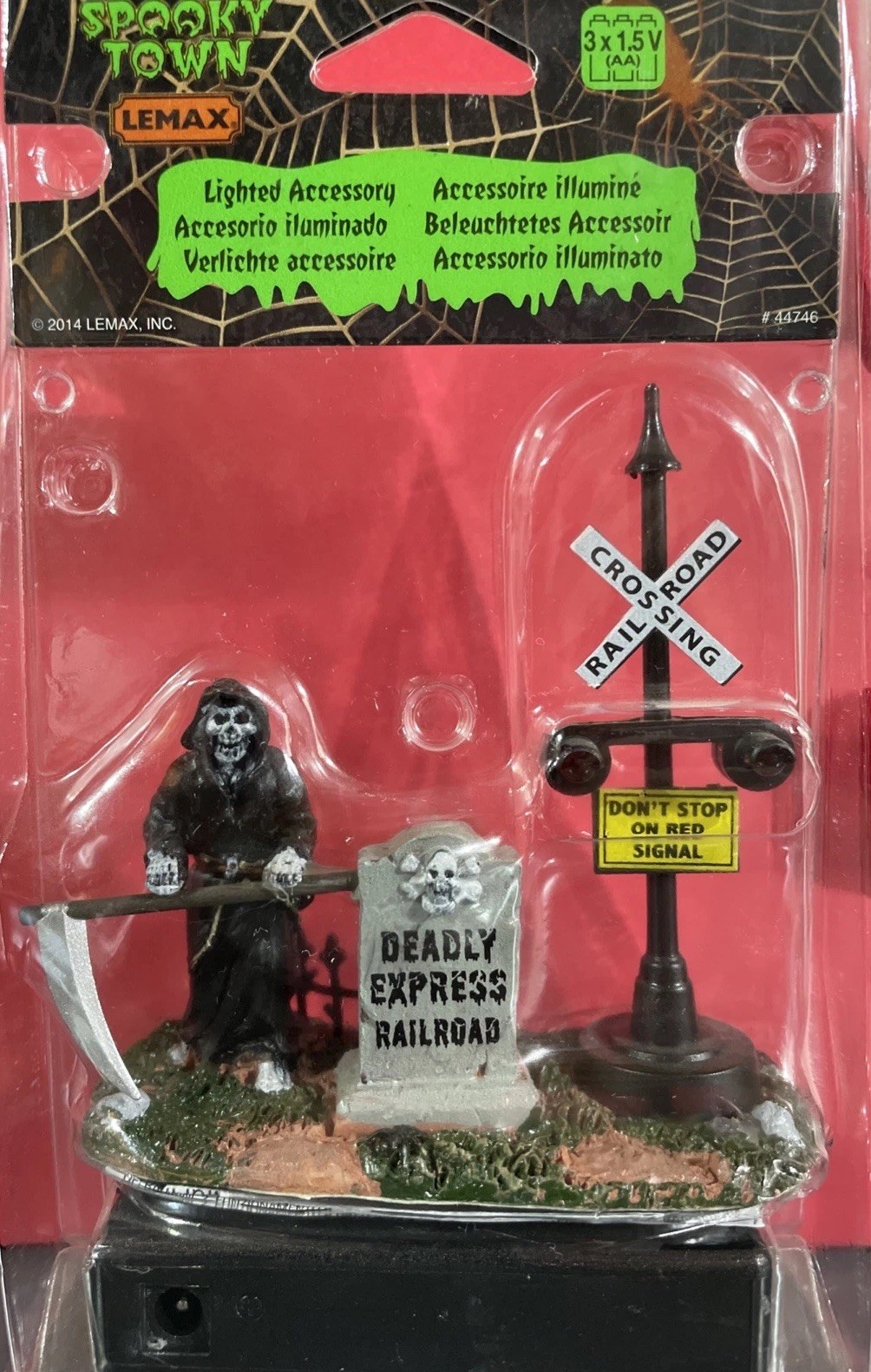 Lemax 2014 Grim Railway Switchman Spooky Town 44746 Deadly Express XING Railroad