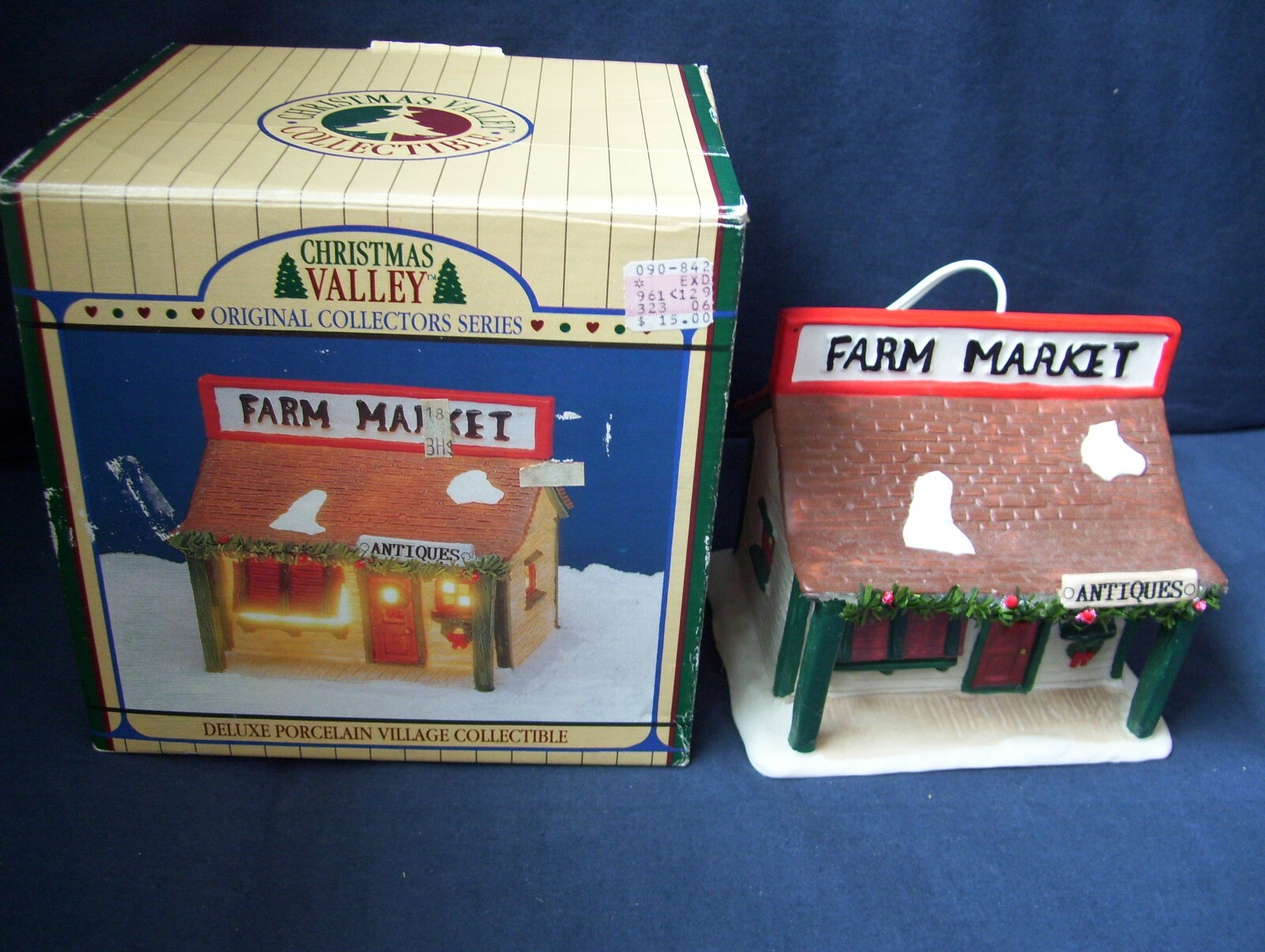 Christmas Valley 1993 Collector Series Illuminated Farm Market Used