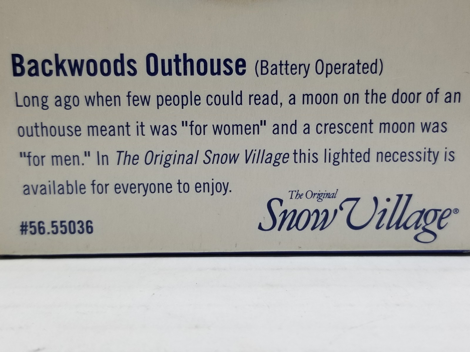 Dept 56 The Original Snow Village Backwoods Outhouse Accessory 1999 *As Is*