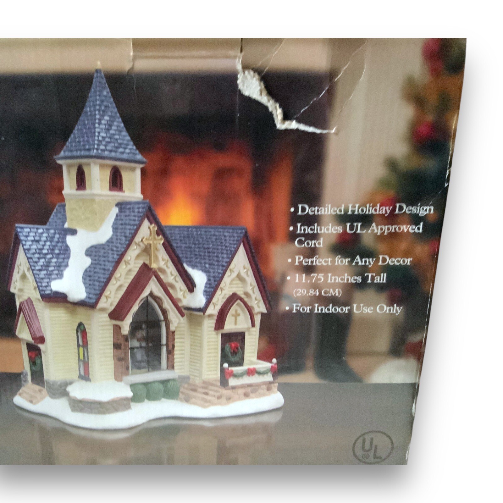 Christmas Holiday House Lighted Porcelain Church 12” Boys Choir Window Rite Aid
