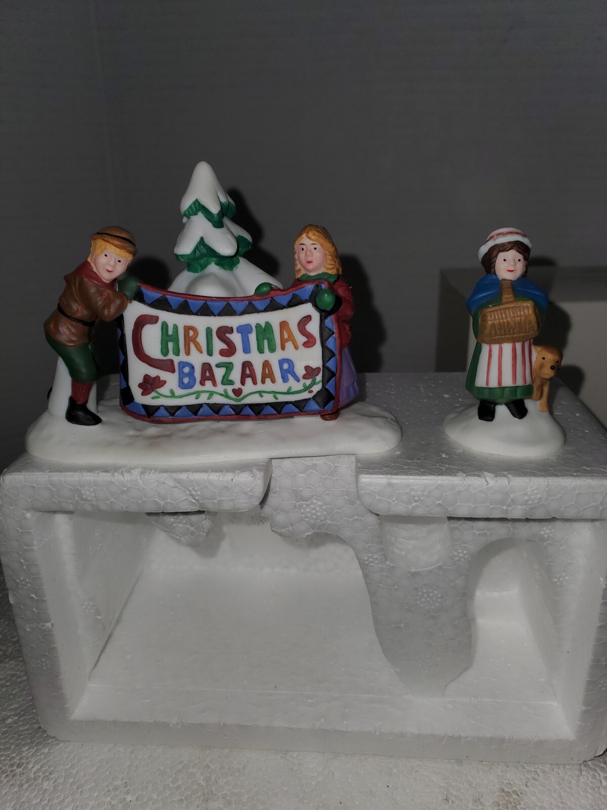 Department 56 Heritage Village Collection Christmas Bazaar Sign #56598 Colorful