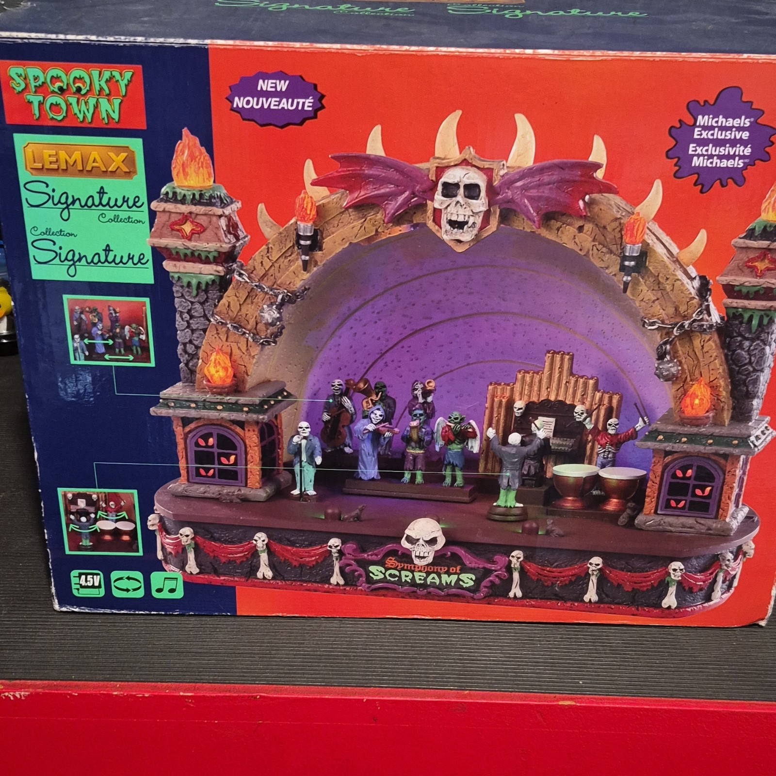 Lemax Spooky Town Symphony of Screams Illuminated Sound Skeleton Village 2018
