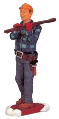 Lemax 02397 CARPENTER Figurine Christmas Village Figure Retired R
