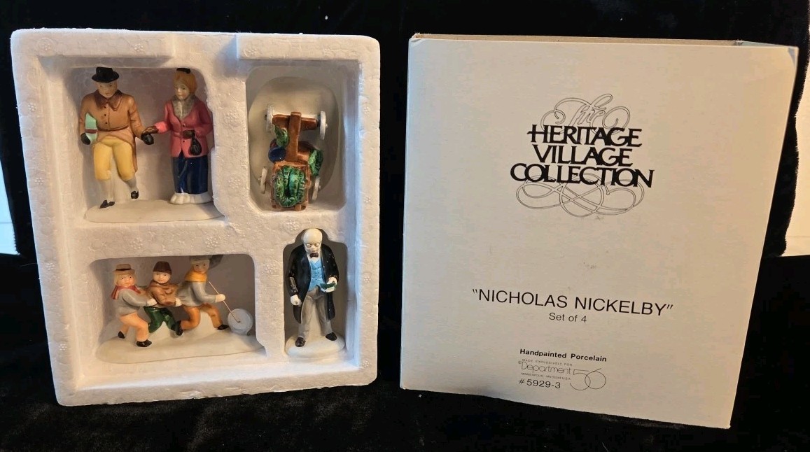 Dept 56 Dickens Village “NICHOLAS NICKELBY” Porcelain Characters Retired # 59293
