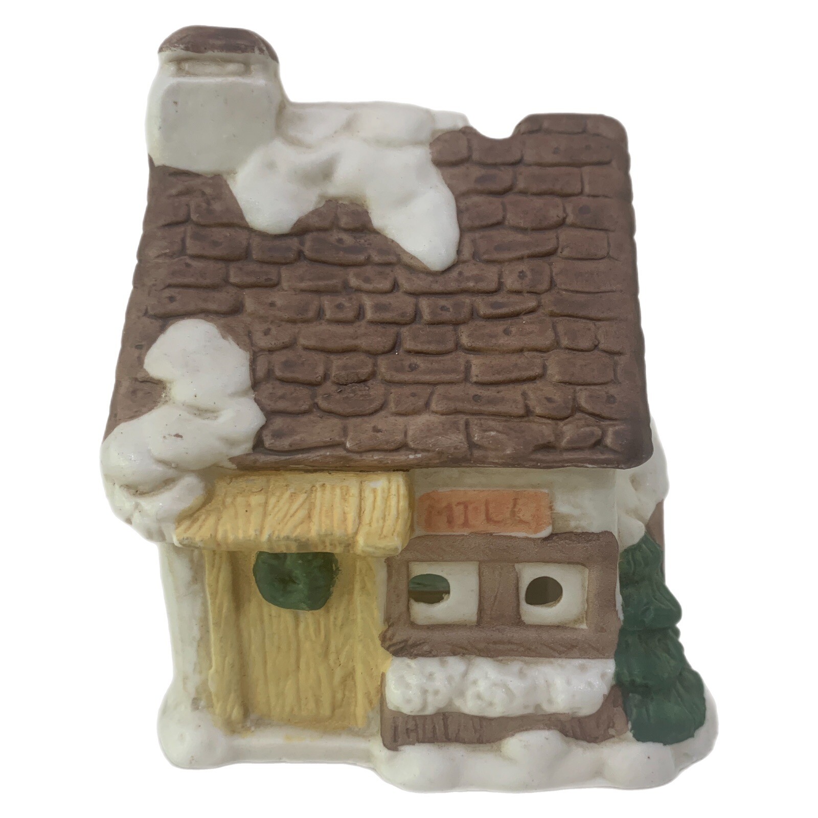 Vintage Porcelain Mill House Christmas Candle Holder Tealight Small Village