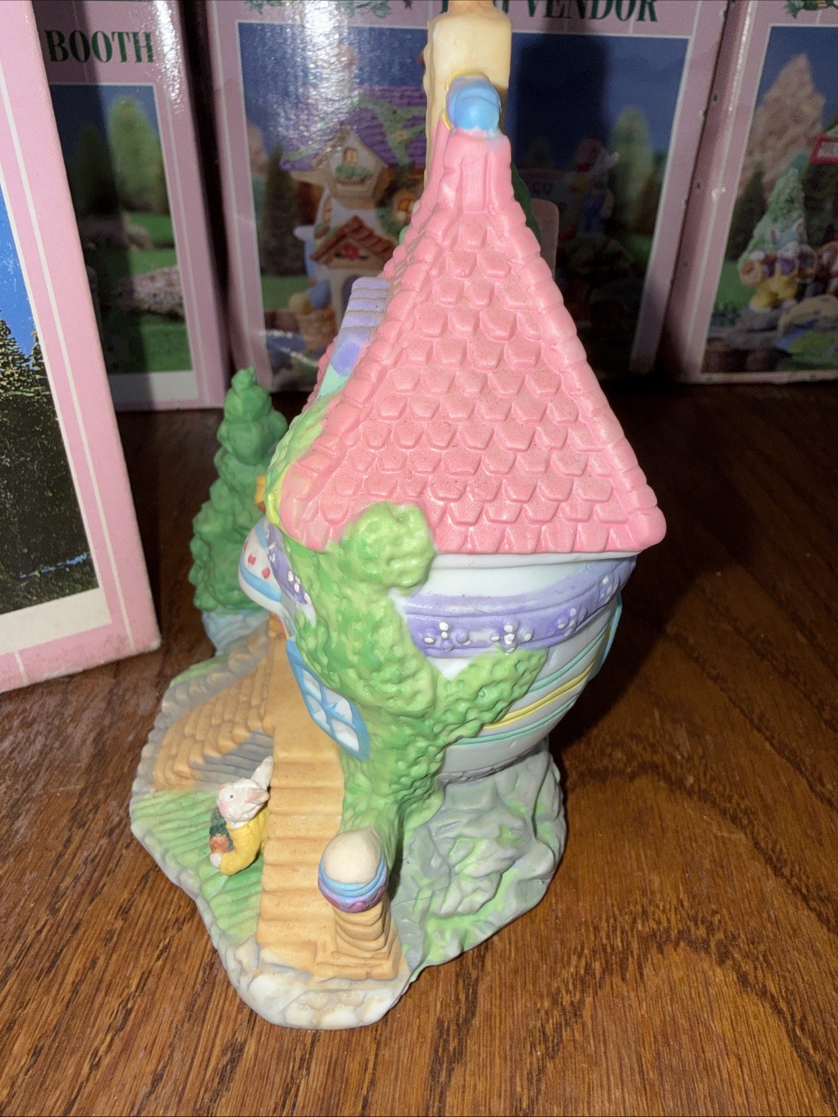 Cottontale Cottages Riverside Inn Easter Village House Hand-Painted Porcelain