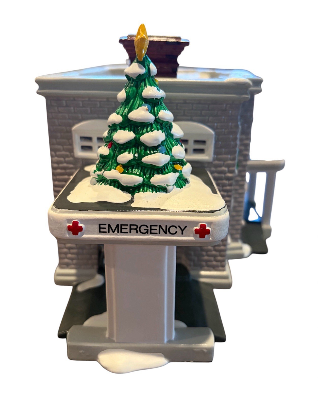 Department 56 Christmas Original Snow Village Snowy Hills Hospital #54488