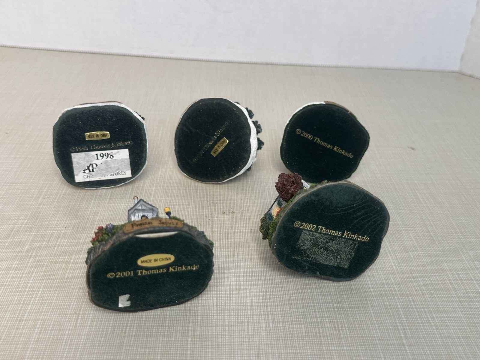 LOT Of THOMAS KINCAID Stonehearth Hutch Miniatures Houses Celebrate Jesus