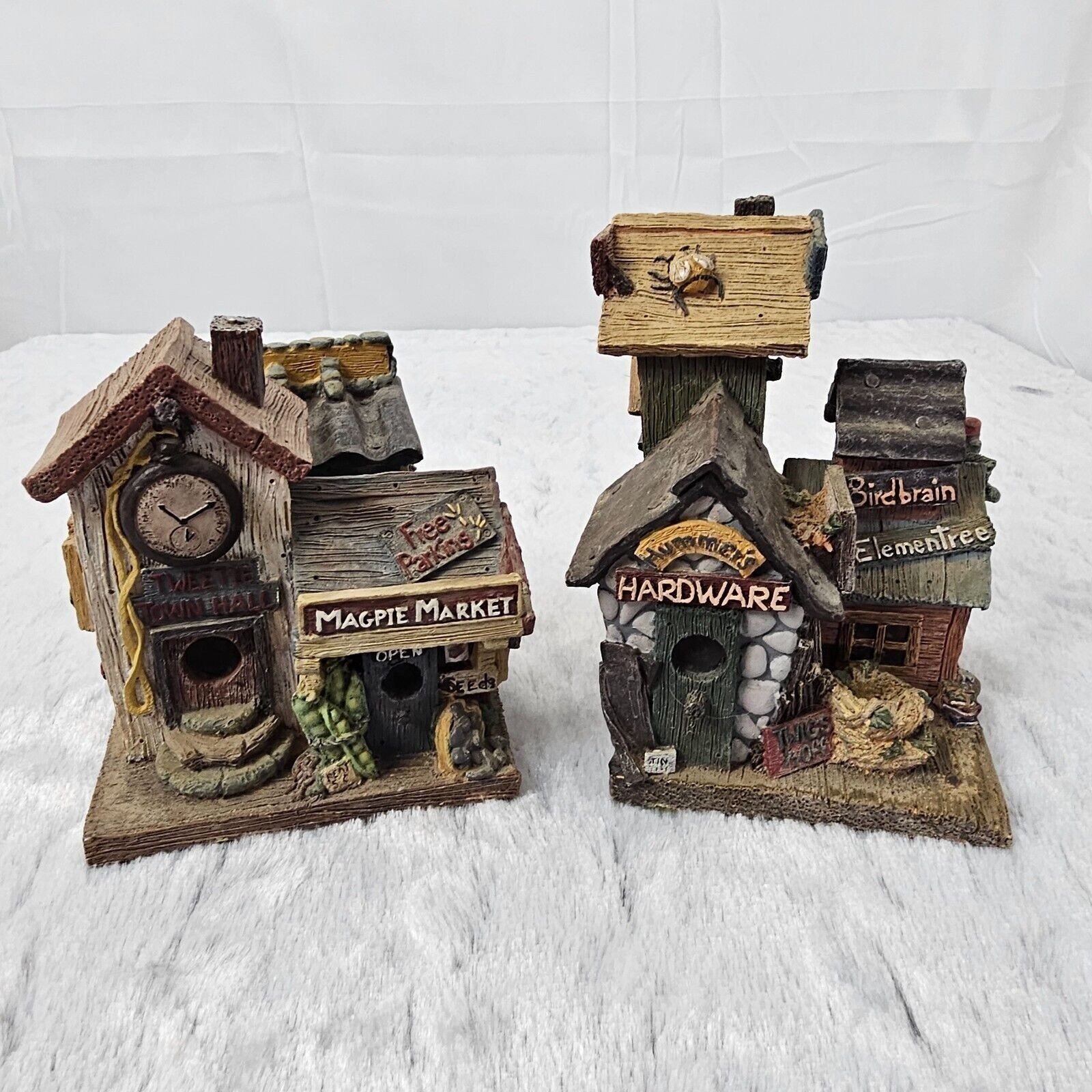 Boyds Bears Cottages Set of 2 4.5×7 Magpie Market Garden Shop Motel Hardware
