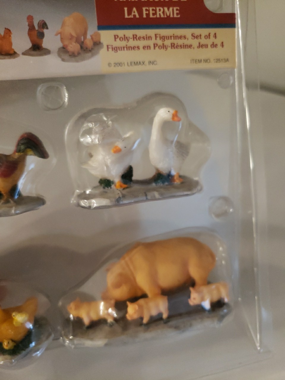 LEMAX Village Collection Farm Animals Set Of 4 12513 2001 Retired
