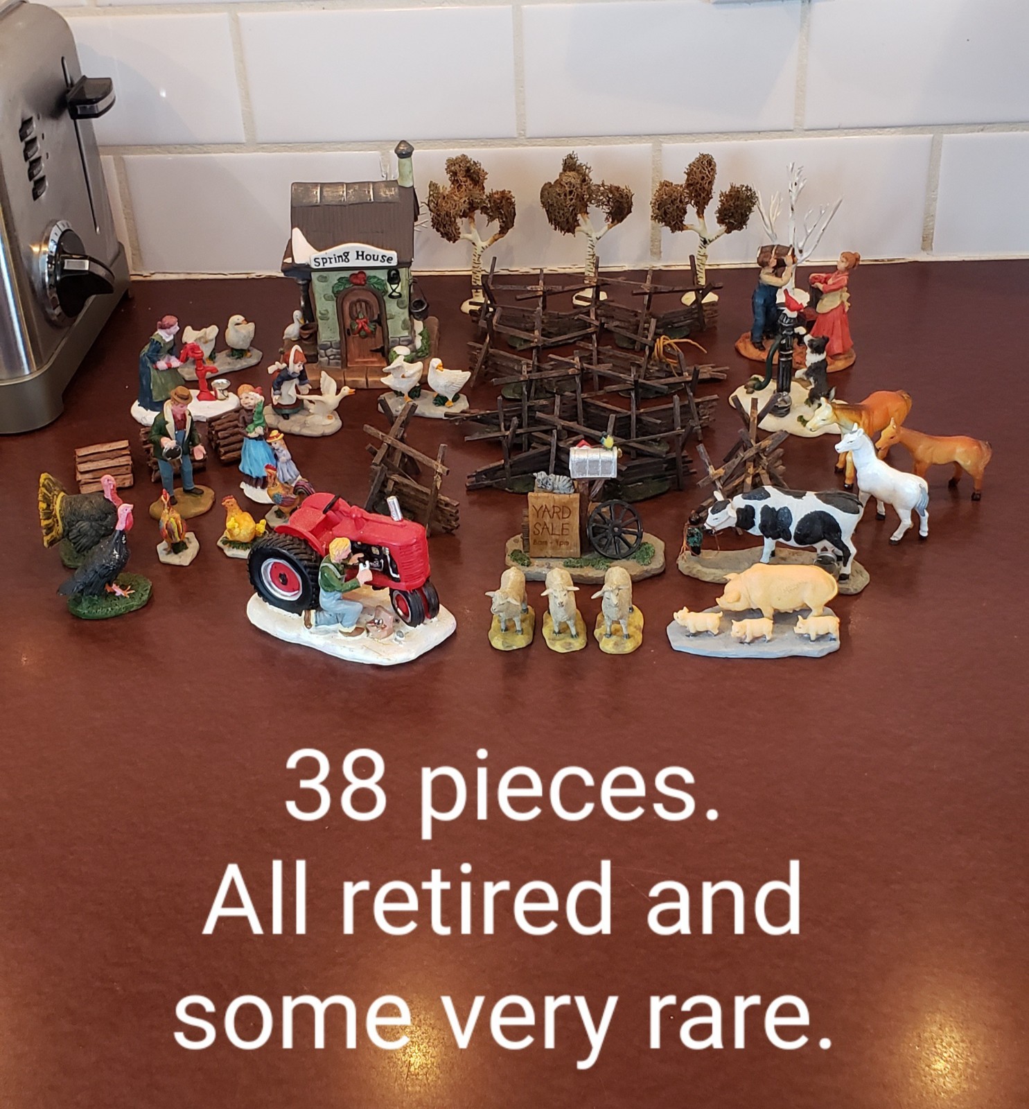 Lemax Village Farm Figurines and Accessories 38 Pieces A GREAT VALUE