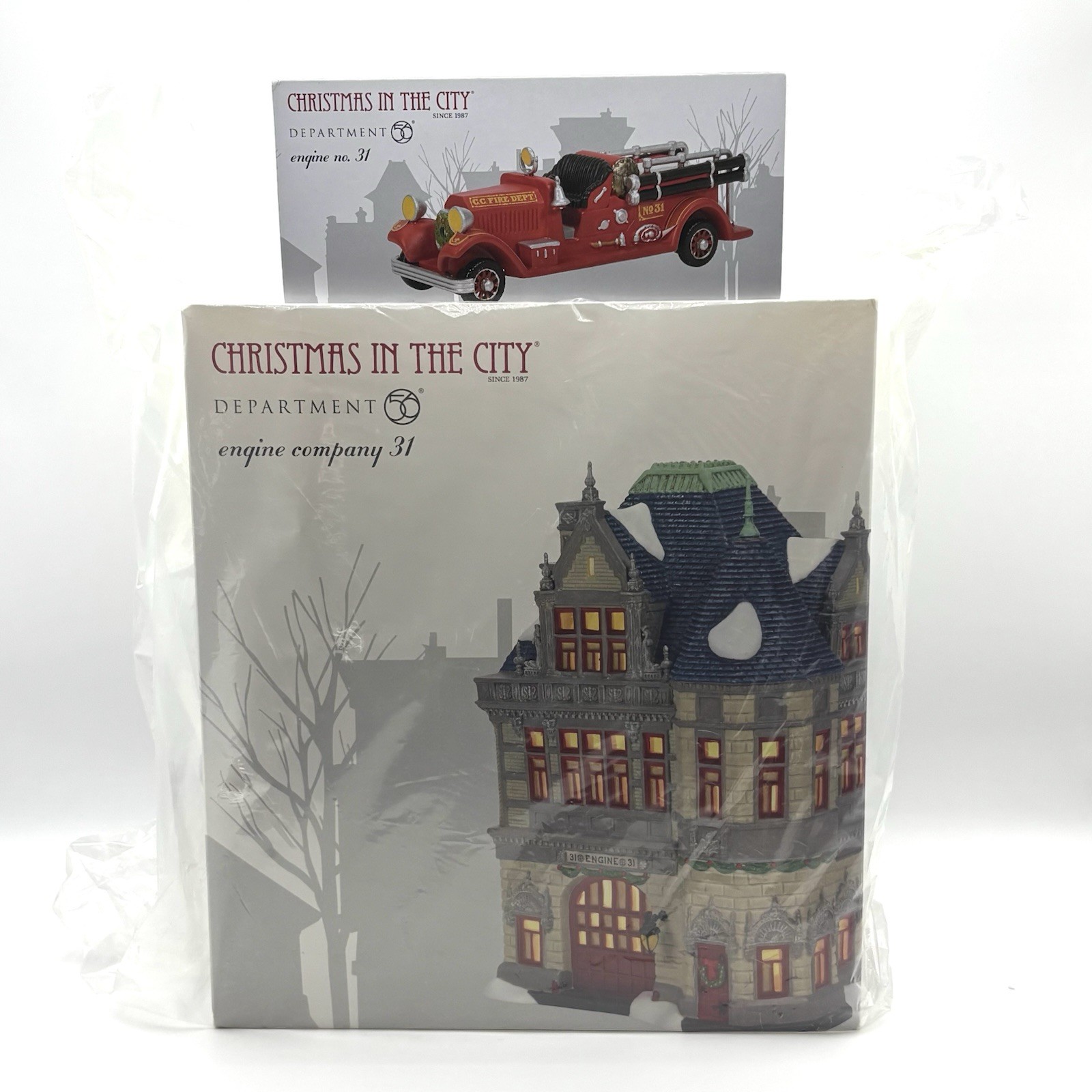 Department 56 Christmas in The City Engine Company & No 31 Firehouse & Truck New