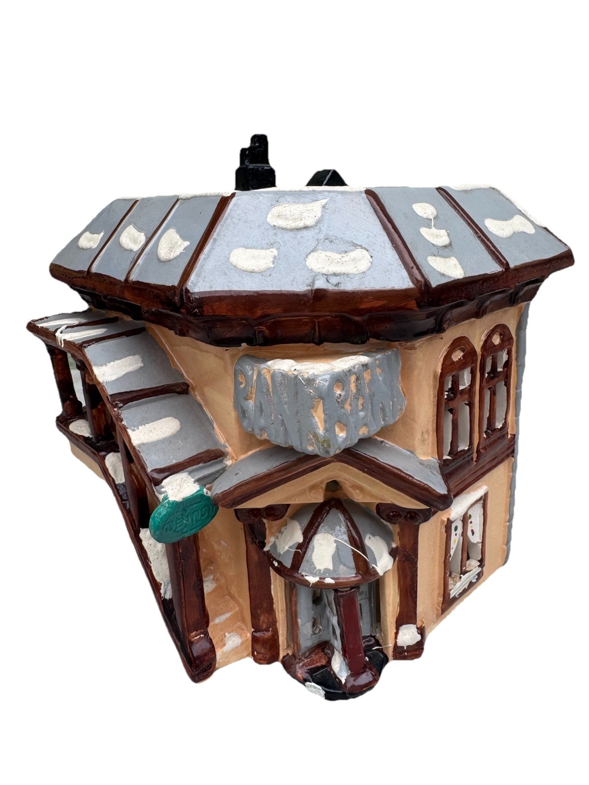 Department 56 Snow Village Bank # 50245 Year 1983 RARE vintage