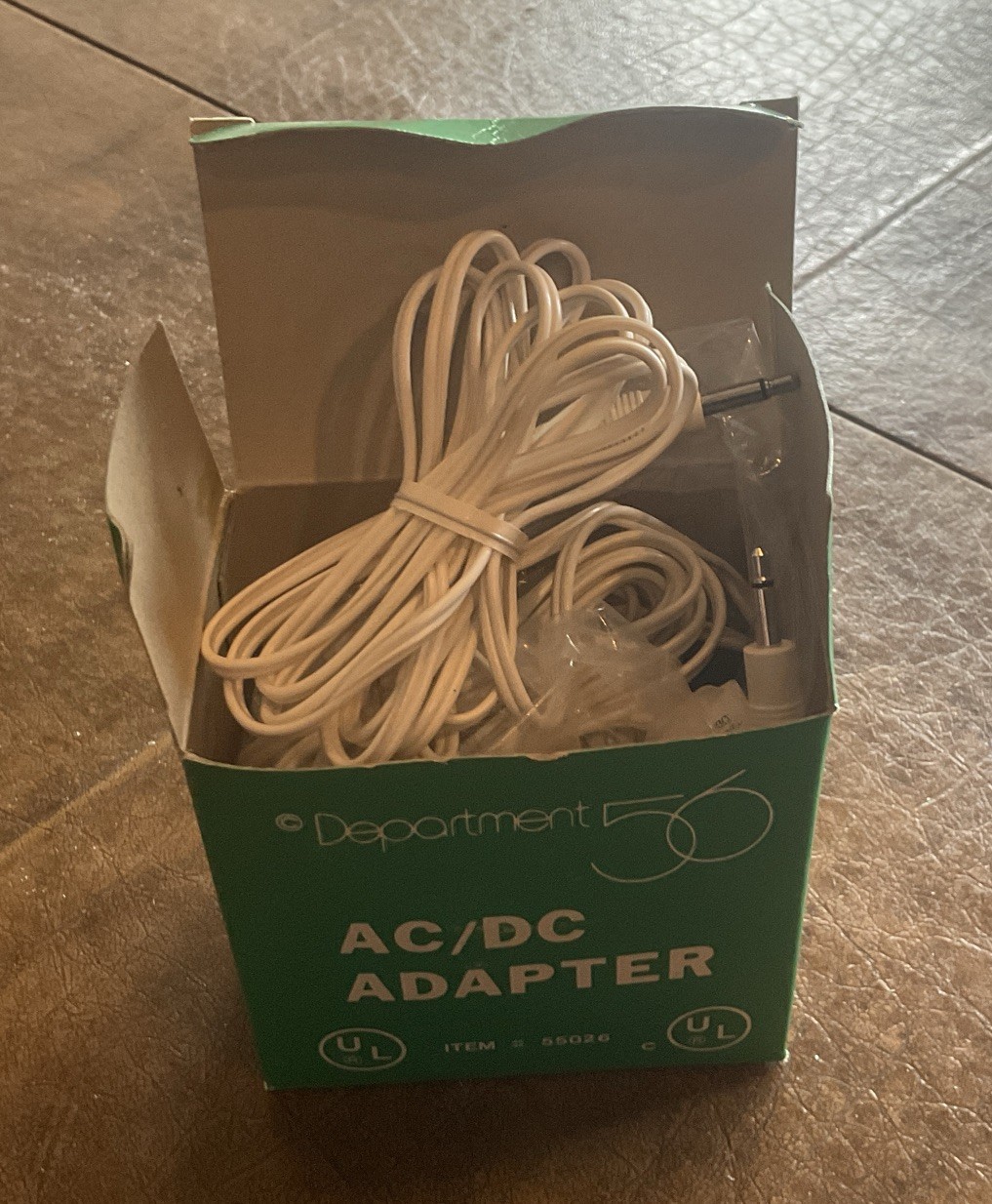 Dept 56 North Pole “Dept 56 AC/DC Adapter” with Box #55026